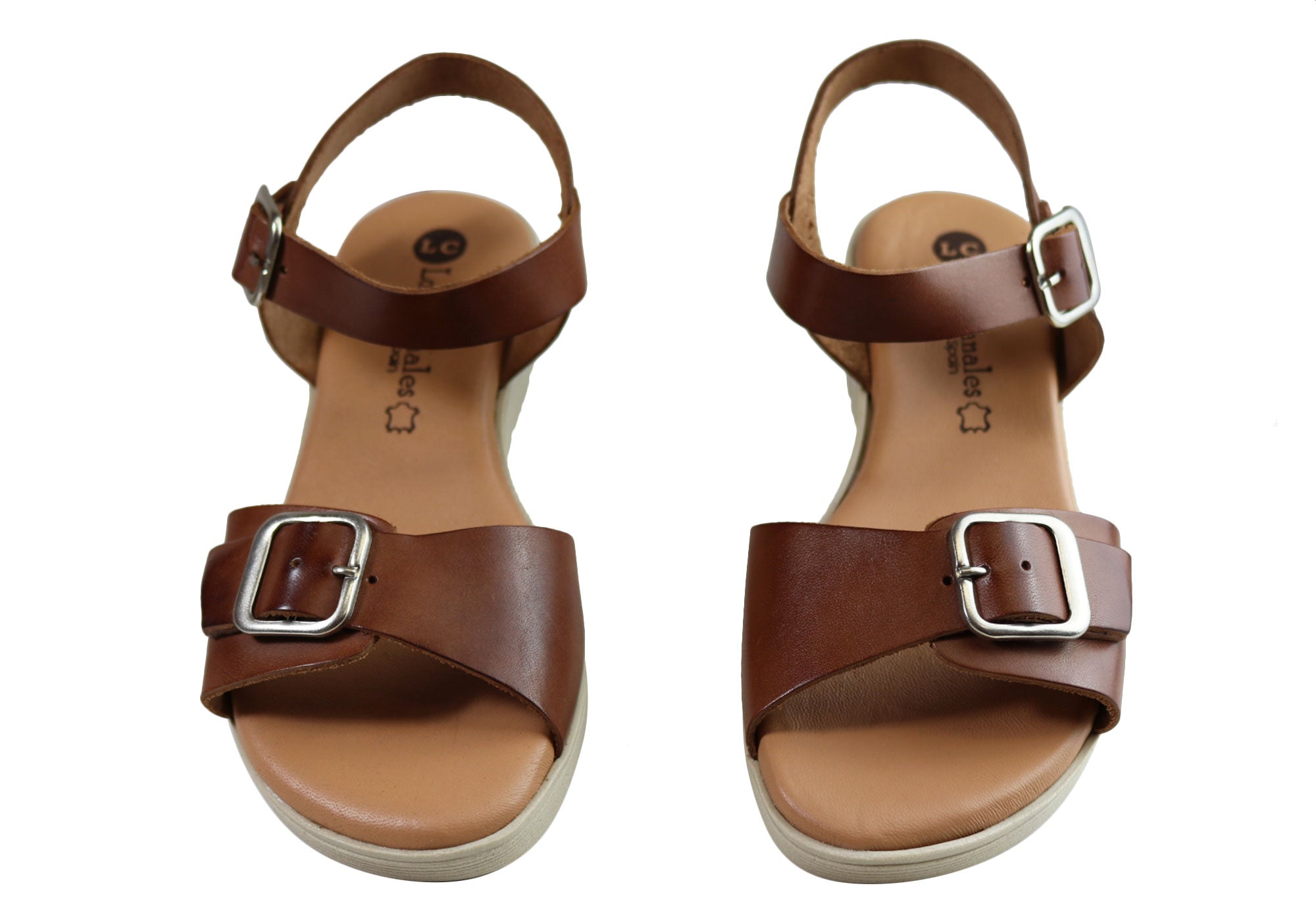 Lola Canales Koz Women's Comfortable Soft Leather Sandals - Handmade in Spain - Perfect for Summer, Beach, and Casual Outings