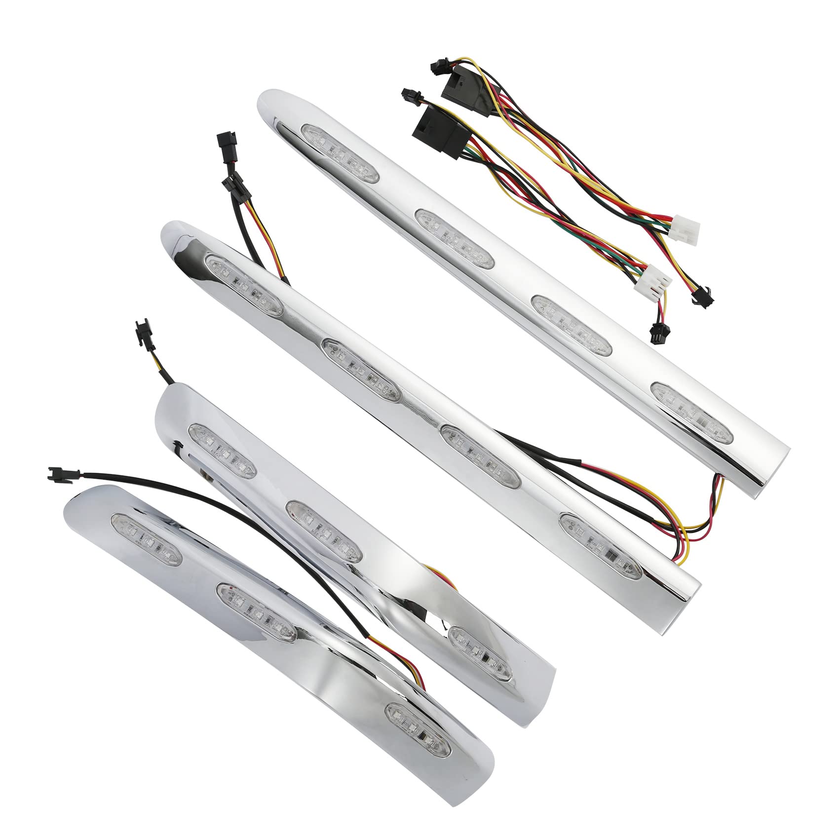 Premium LED Motorcycle Trunk & Saddlebag Lights for Honda Goldwing GL1800 2001-2017 - Clear Lens Decorative Trim Kit - Waterproof Accent Lighting for Night Riding Safety & Style Enhancement