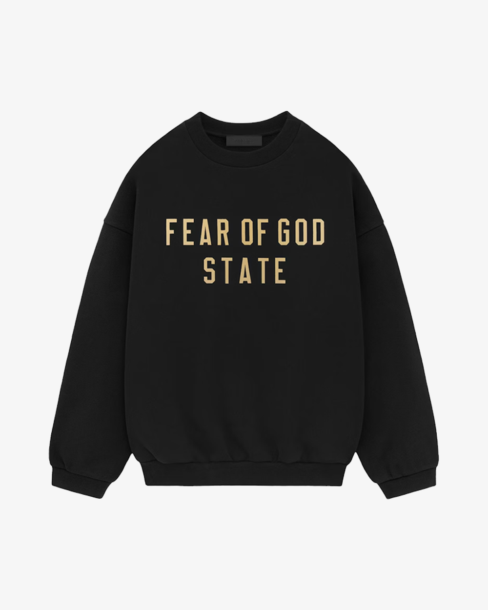 FOG ESSENTIALS Fall 2024 Fleece Crewneck Sweatshirt - Black | Cozy Winter Wear for Men & Women | Perfect for Casual Outfits, Streetwear & Cold Weather Fashion