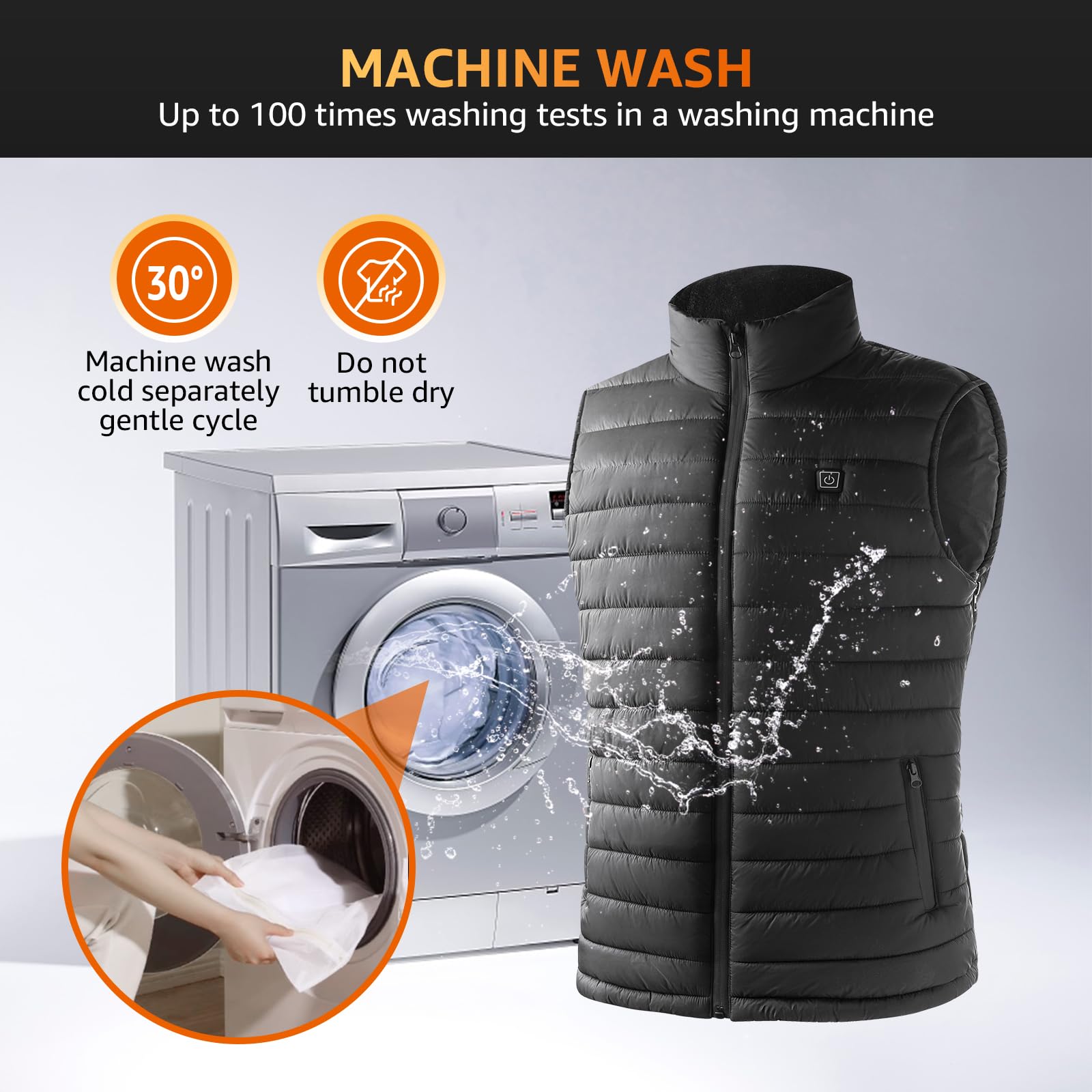 Rechargeable Smart Heating Vest for Men & Women - Electric Heated Jacket with 3 Temperature Settings - Perfect for Winter Sports, Outdoor Work & Cold Weather Activities