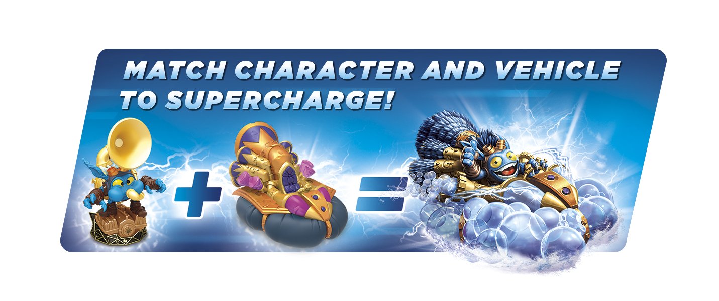 Skylanders SuperChargers Dual Pack #3: Big Bubble Pop Fizz & Soda Skimmer - Action Figures & Vehicle Bundle for Kids | Interactive Gaming Toys for PlayStation, Xbox & Nintendo Wii