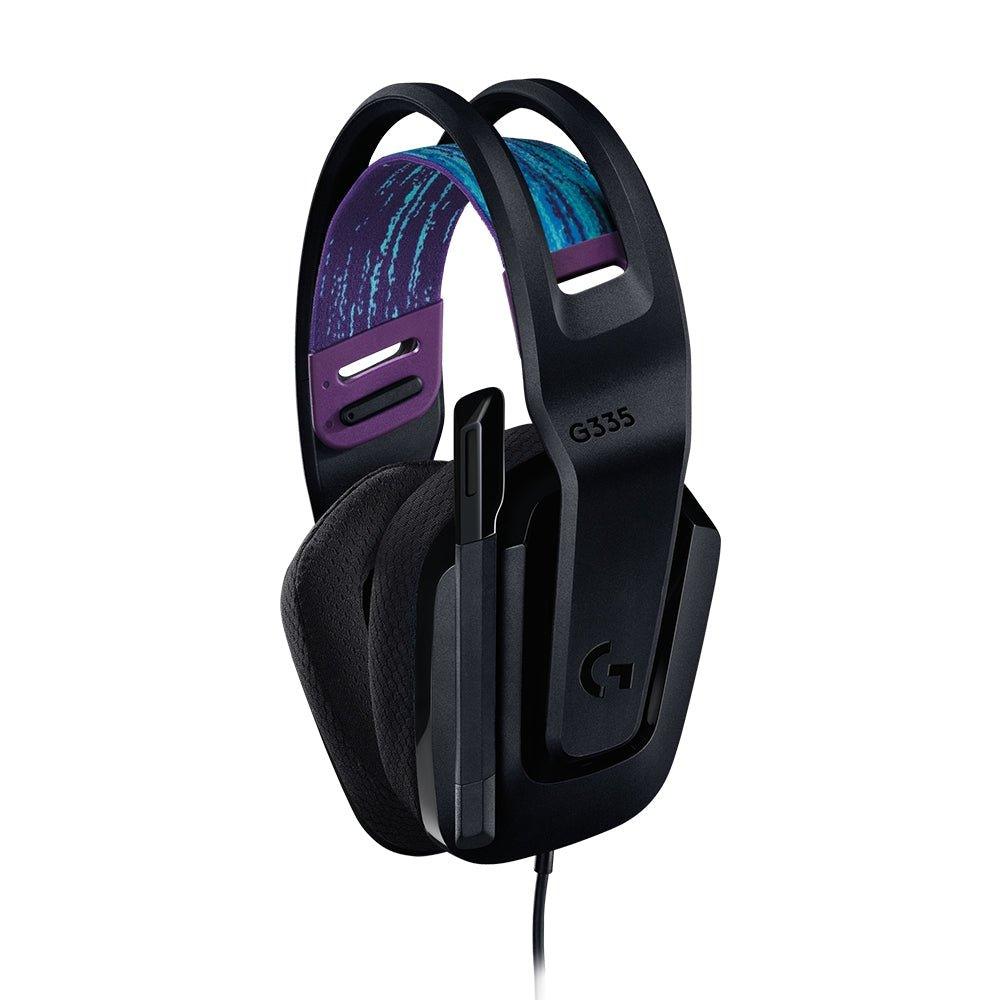G335 Wired Gaming Headset with Noise Cancelling Mic - Black/White/Pink - Perfect for PC, PS4, Xbox & Online Classes
