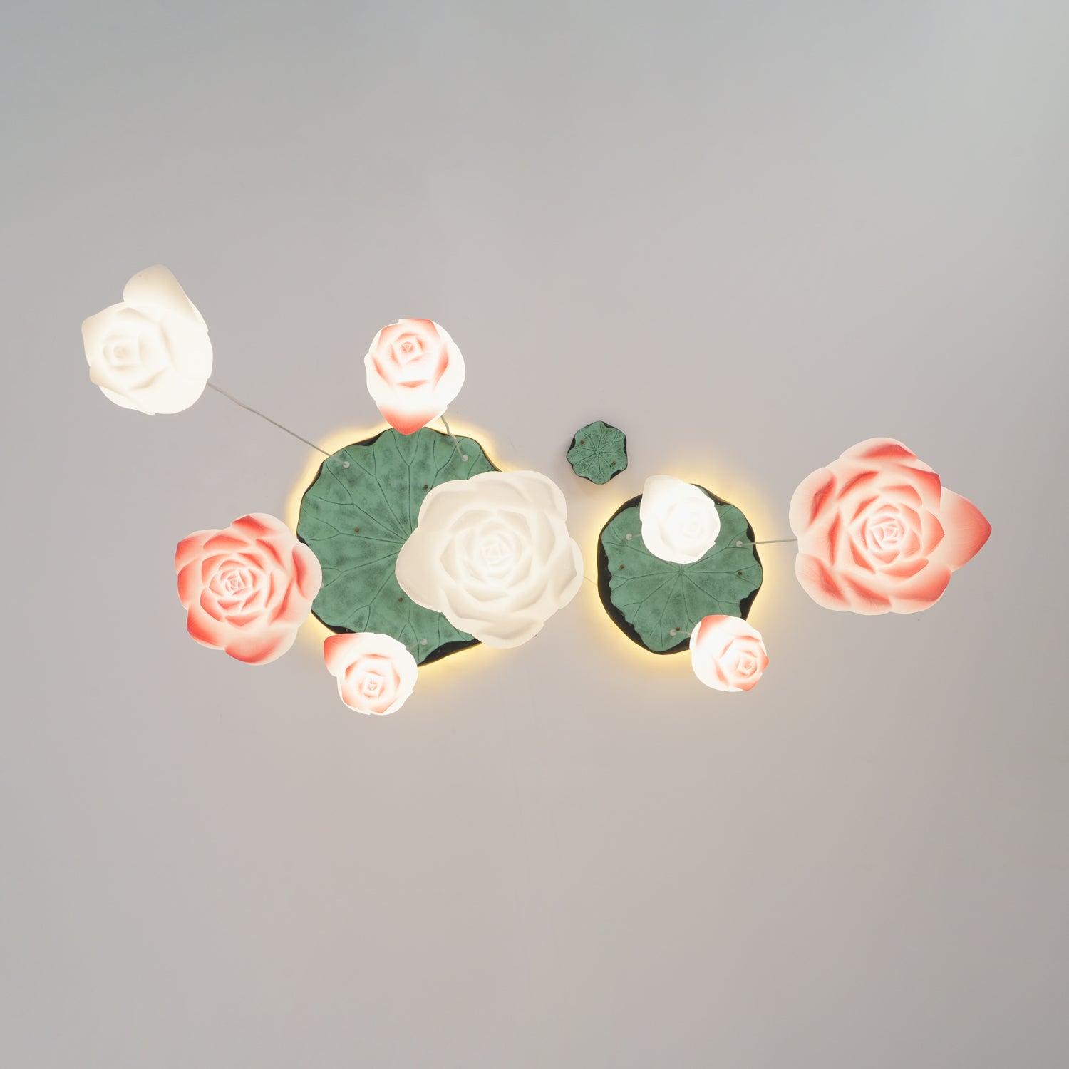 Elegant Lotus Flower Chandelier Lighting Fixture - Modern Crystal Ceiling Light for Living Room, Bedroom, Dining Room & Wedding Decor