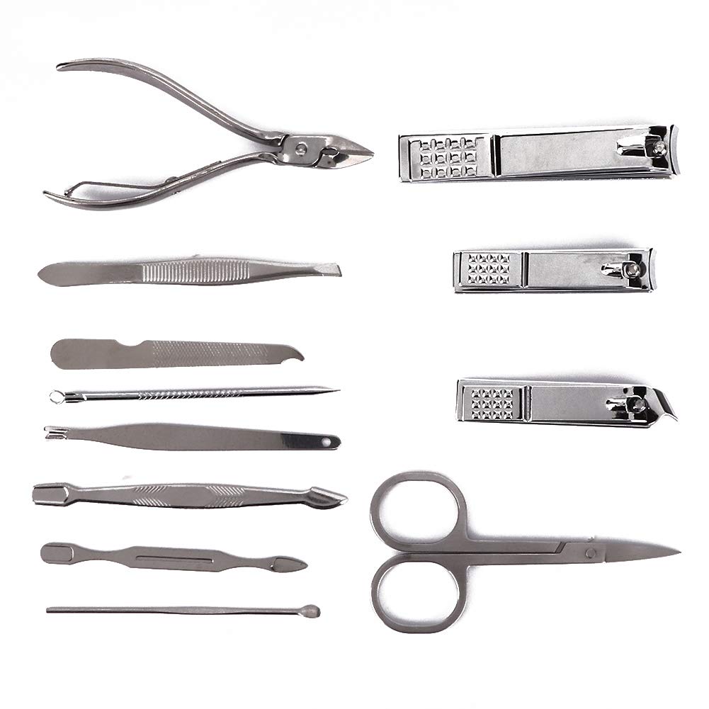 Premium Stainless Steel Manicure Tool Set - Dead Skin Fork, 3 Types of Nail Clippers, Durable & Eco-Friendly Nail Care Kit for Home & Salon Use