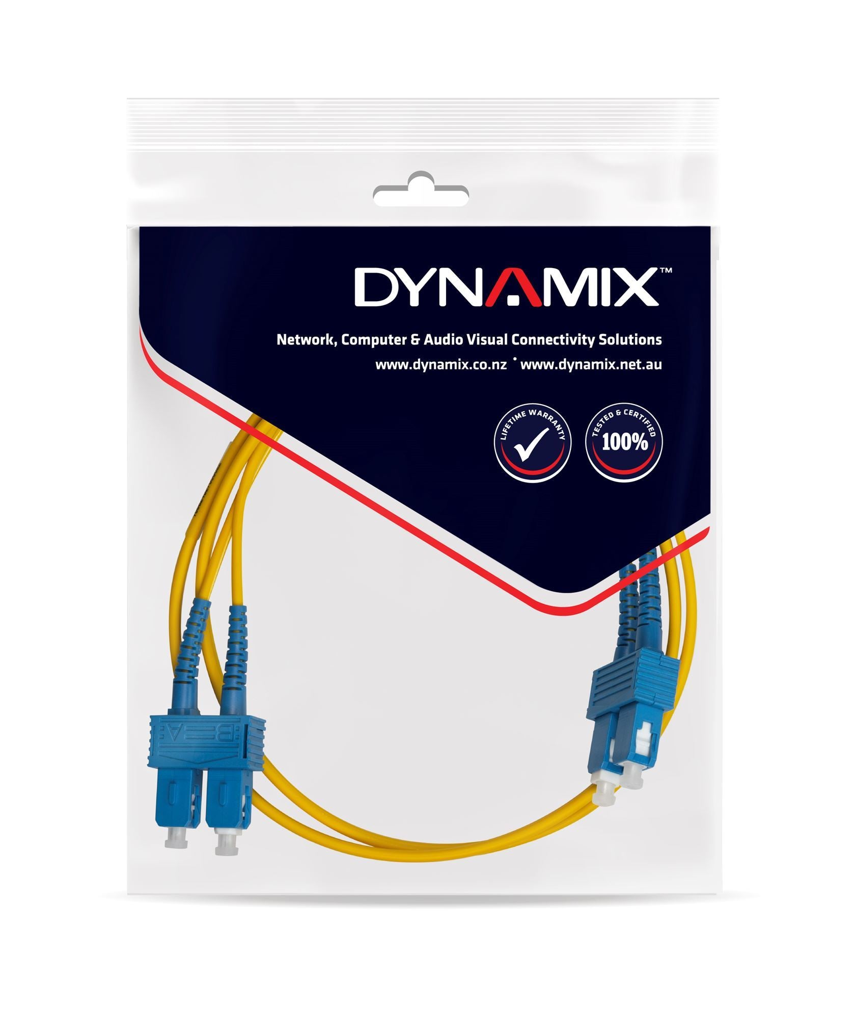 0.5M 9u SC/SC Duplex Single Mode G657A1 Bend Insensitive Fiber Optic Patch Cable - Yellow | High-Speed Data Transmission for Home/Office Networking, CCTV, and Telecom Applications