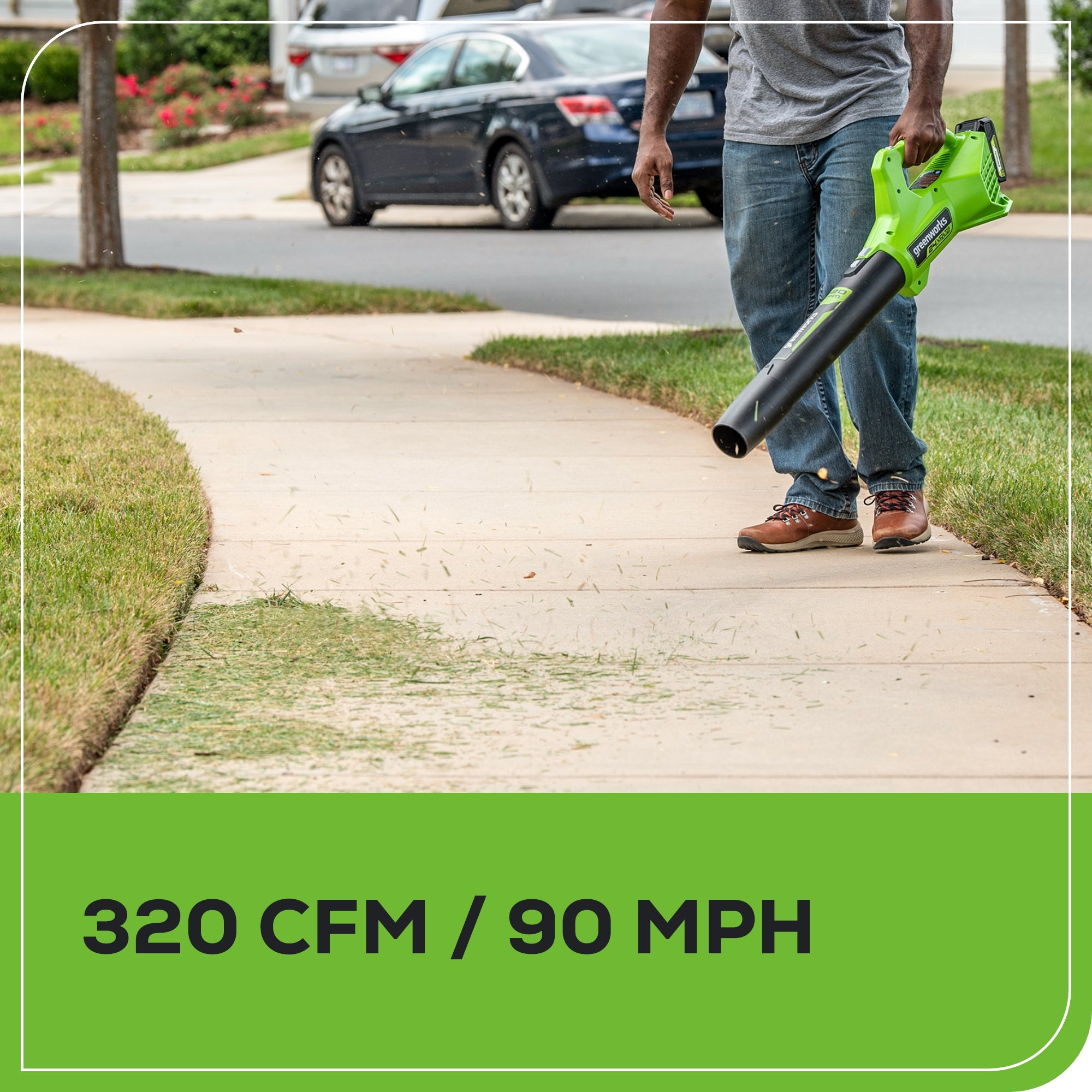 48V (2x24V) 20-Inch Cordless Battery Push Lawn Mower 3-Piece Combo Kit with 2x 4.0Ah Batteries & Dual Port Charger - Perfect for Medium to Large Yards, Quiet & Eco-Friendly Lawn Care