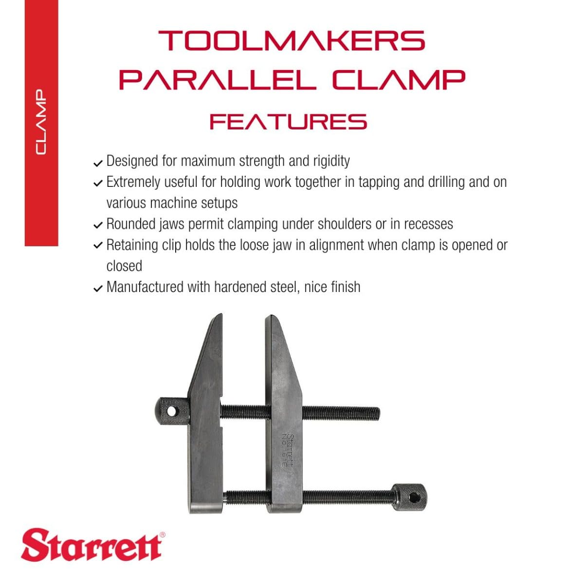 Starrett 161E Toolmakers Parallel Clamp - 3-1/2