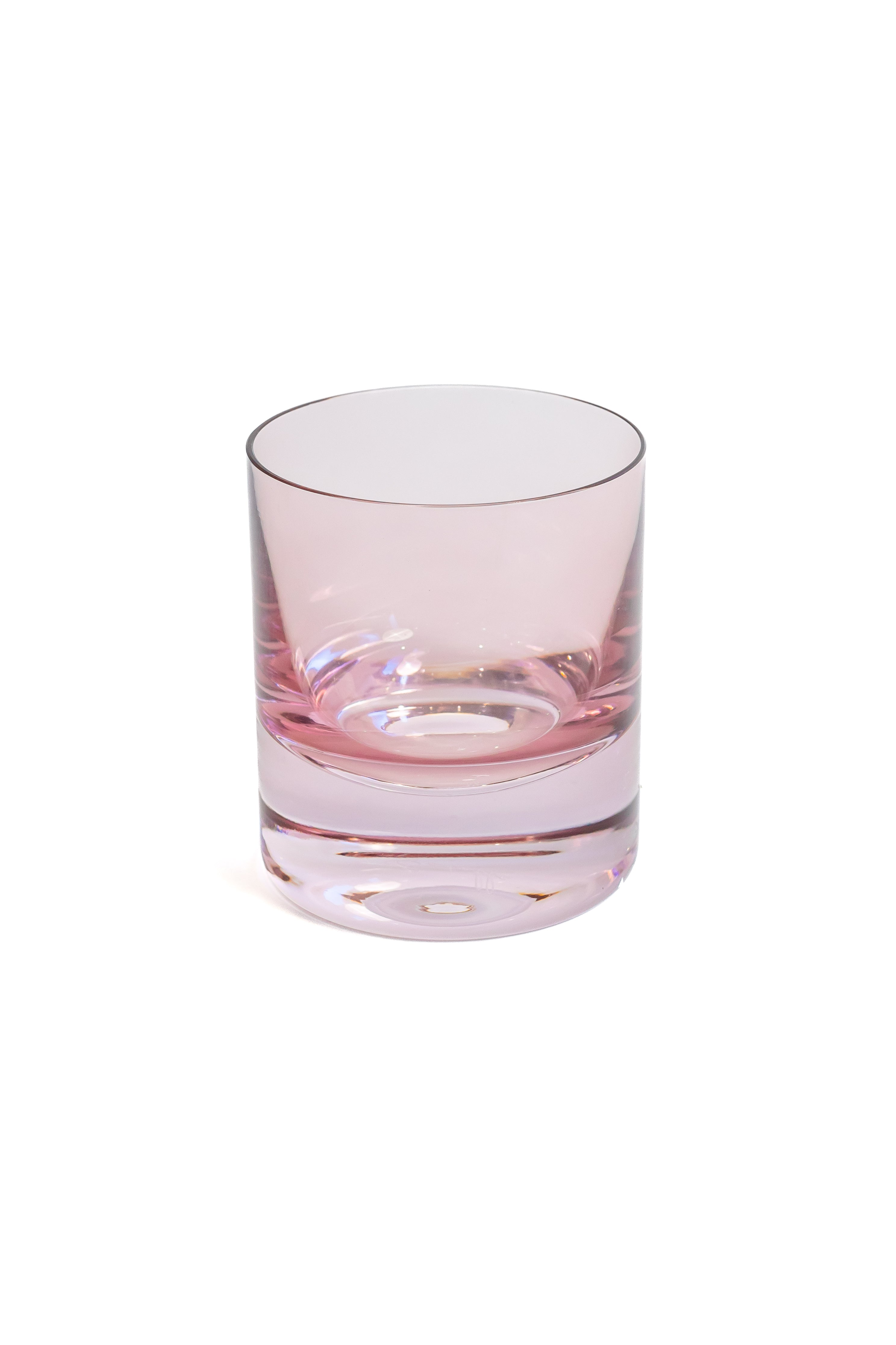 Estelle Colored Rocks Glass Set of 6 - Rose Pink Drinking Glasses for Cocktails, Whiskey & Juice | Perfect for Home Bar, Parties & Gifts