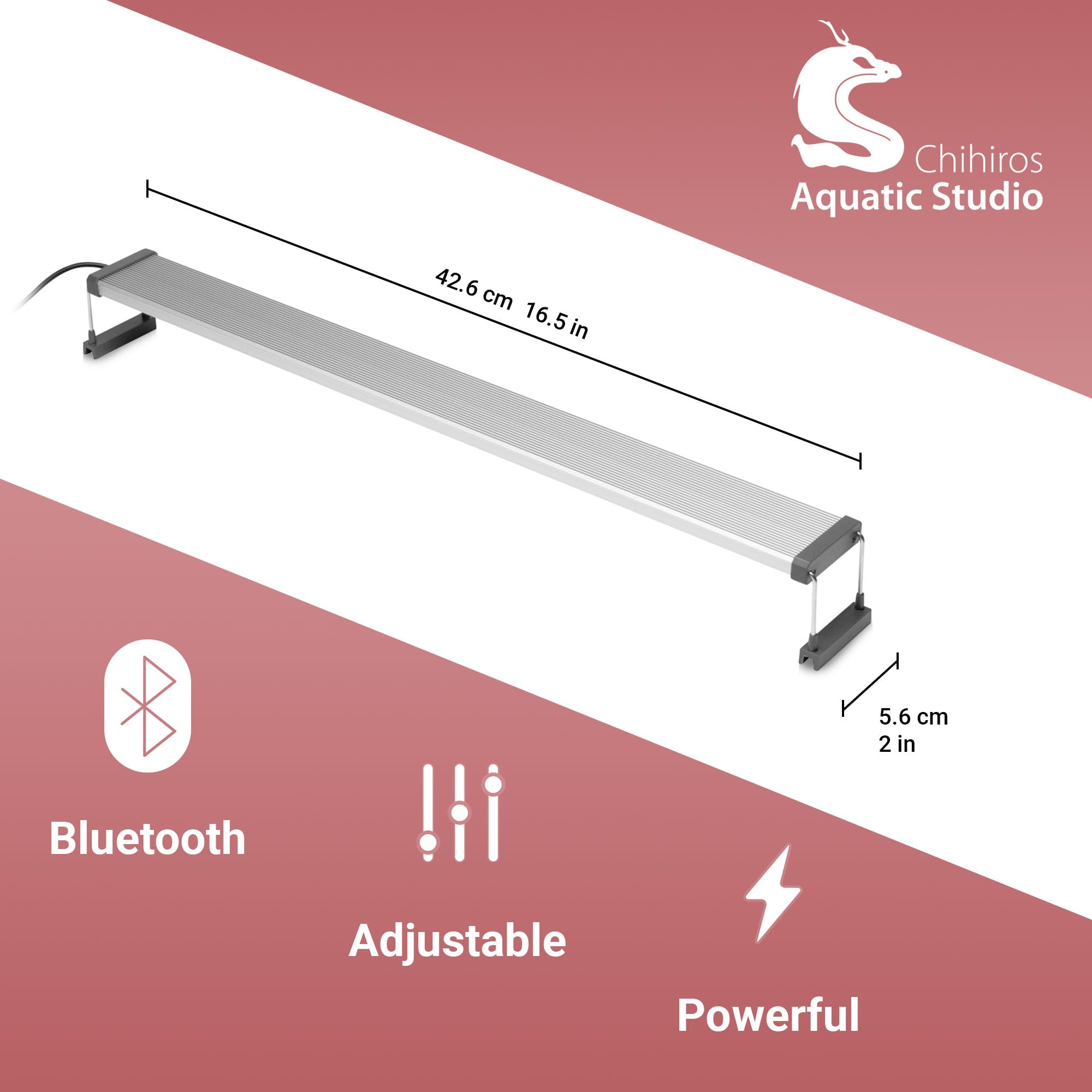 Chihiros B45 Full Spectrum LED Aquarium Light - 20.9W Energy Efficient Freshwater Fish Tank Lighting for Planted Aquariums - Perfect for Aquatic Plants and Coral Growth in Home or Office Aquascaping