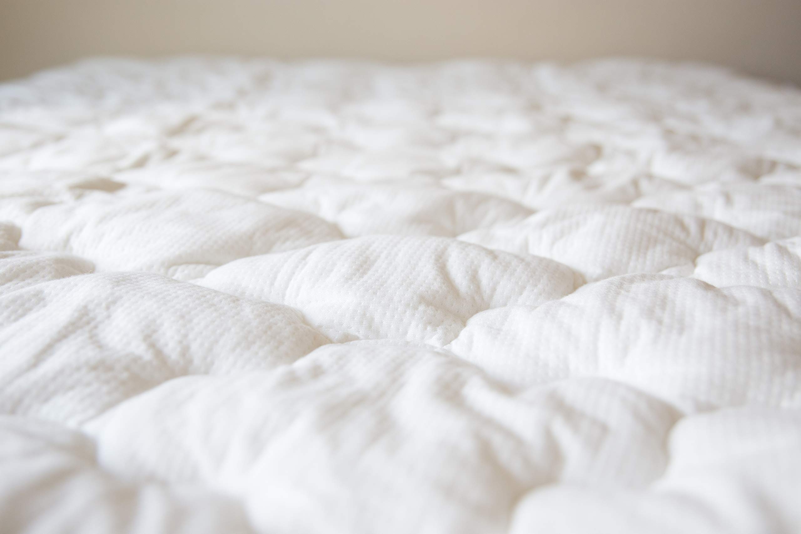 Waterproof Mattress Topper with Bamboo Rayon & Polyester Blend - Silent, Plush, Fitted Skirt Cover - Twin Size Mattress Protector for Bedding Comfort & Allergy Relief - Perfect for Guest Rooms, Dorms, and Kids' Beds