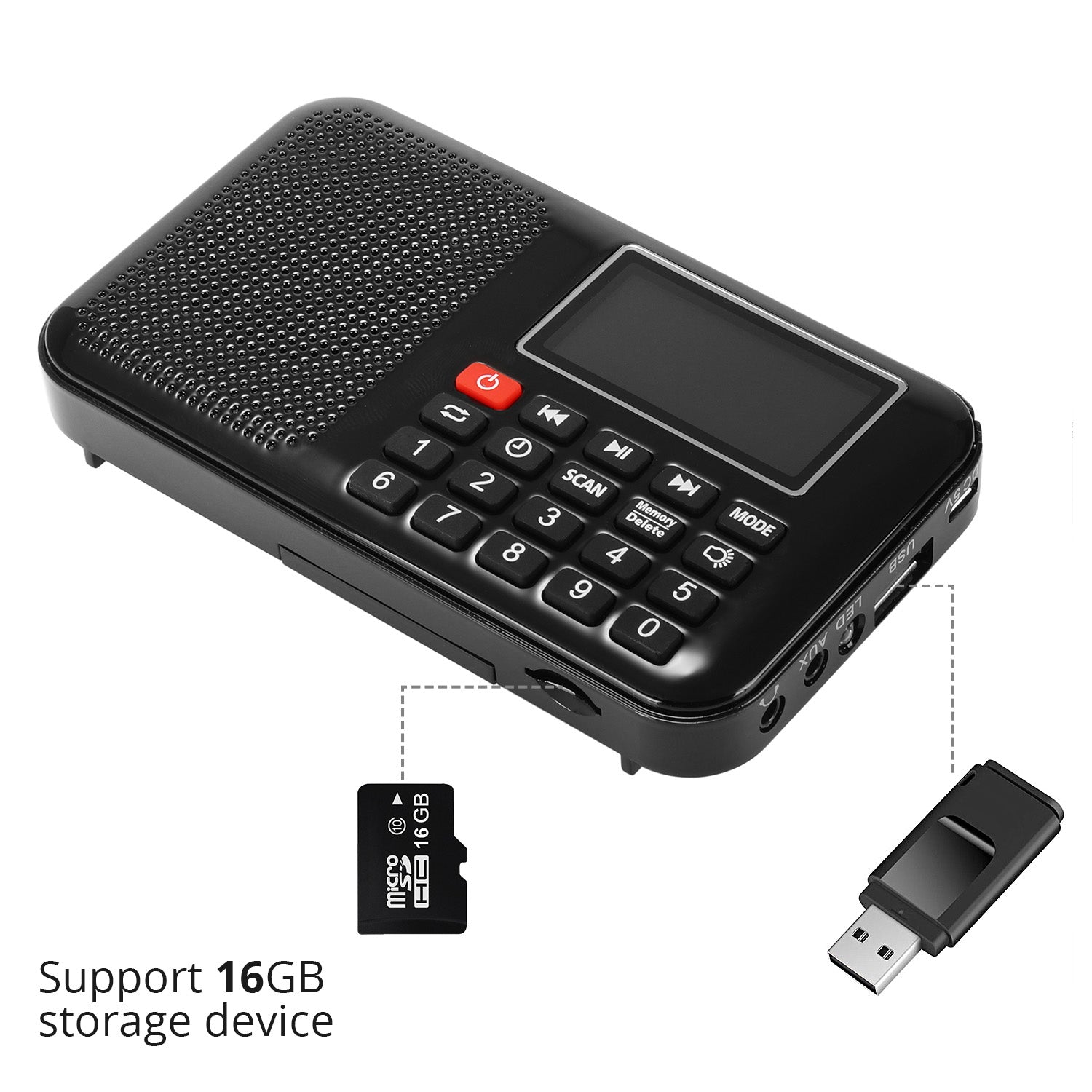Raddy RF28 Portable FM Radio with Digital Display - Compact & Lightweight for Home, Office, and Outdoor Use | Open Box