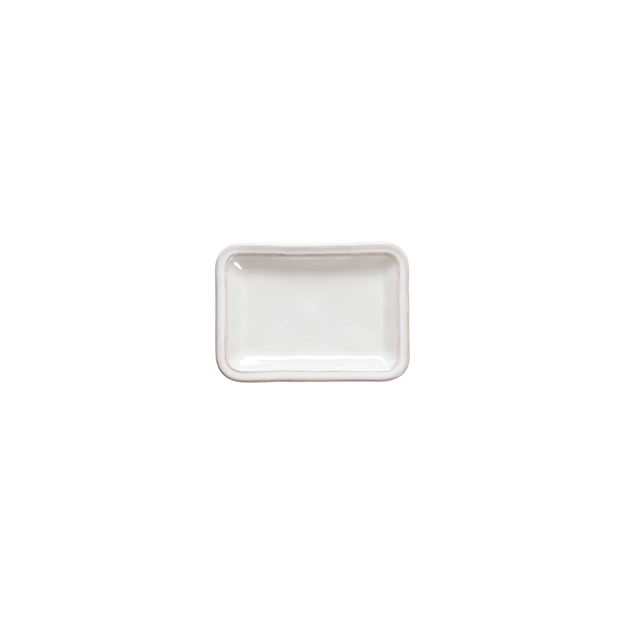 Casafina White Ceramic Soap Dish - Fontana Collection | Stoneware Bathroom Accessories Set | Premium Bathroom Decor | 5.25