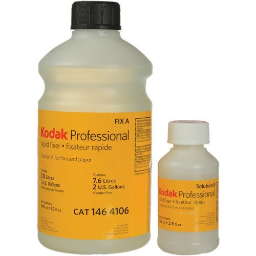 Kodak Rapid Fixer Solutions A & B - Professional Black & White Film & Paper Developer (Makes 1 Gallon Film / 2 Gallons Paper) - Perfect for Darkroom Photography & Film Processing