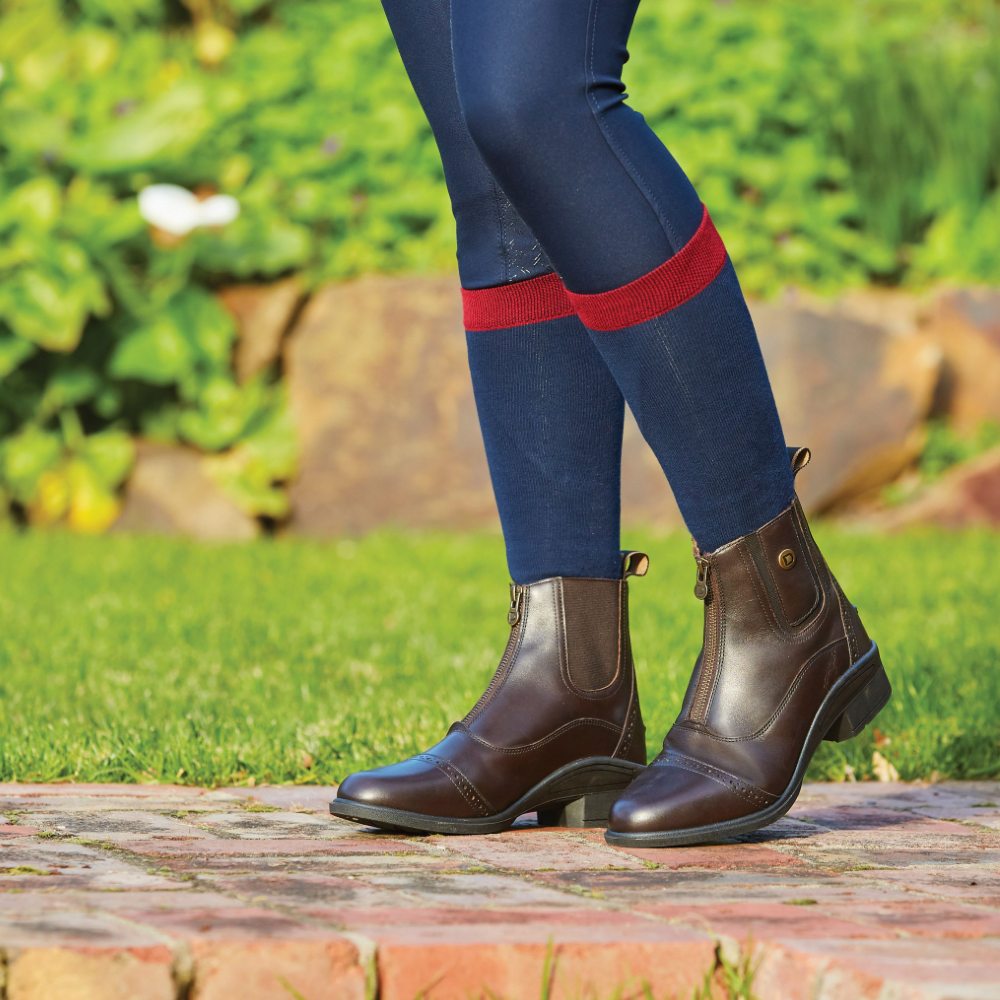 Dublin Rapture Zip Paddock Boots - Women's Equestrian Riding Boots with Side Zipper for Horseback Riding & Stable Work | Comfortable & Durable Leather Boots for English & Western Riding