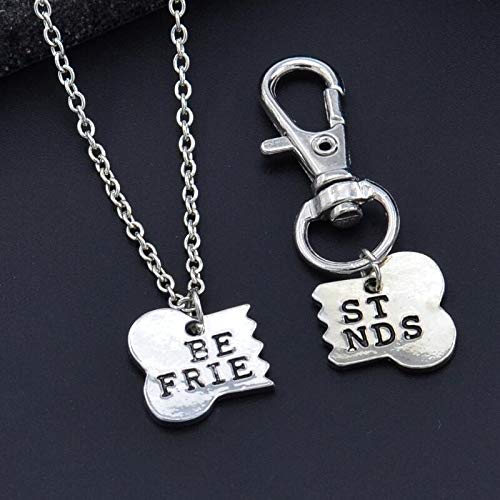 Guqqeuc Best Friend Dog Bone Necklace & Keychain Set - Perfect Christmas, Birthday, and Friendship Gifts for Pet Owners - Ideal for Dog Lovers and Jewelry Enthusiasts