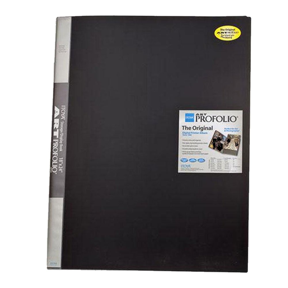 ITOYA 18x24 Inch Art Portfolio Presentation Book - Professional Display for Artwork, Photography, Documents - 3 Pack with Bonus Scrapbooking Stickers (Emojis, Quotes, Letters, Numbers) - Perfect for Artists, Photographers, Students & Office Use