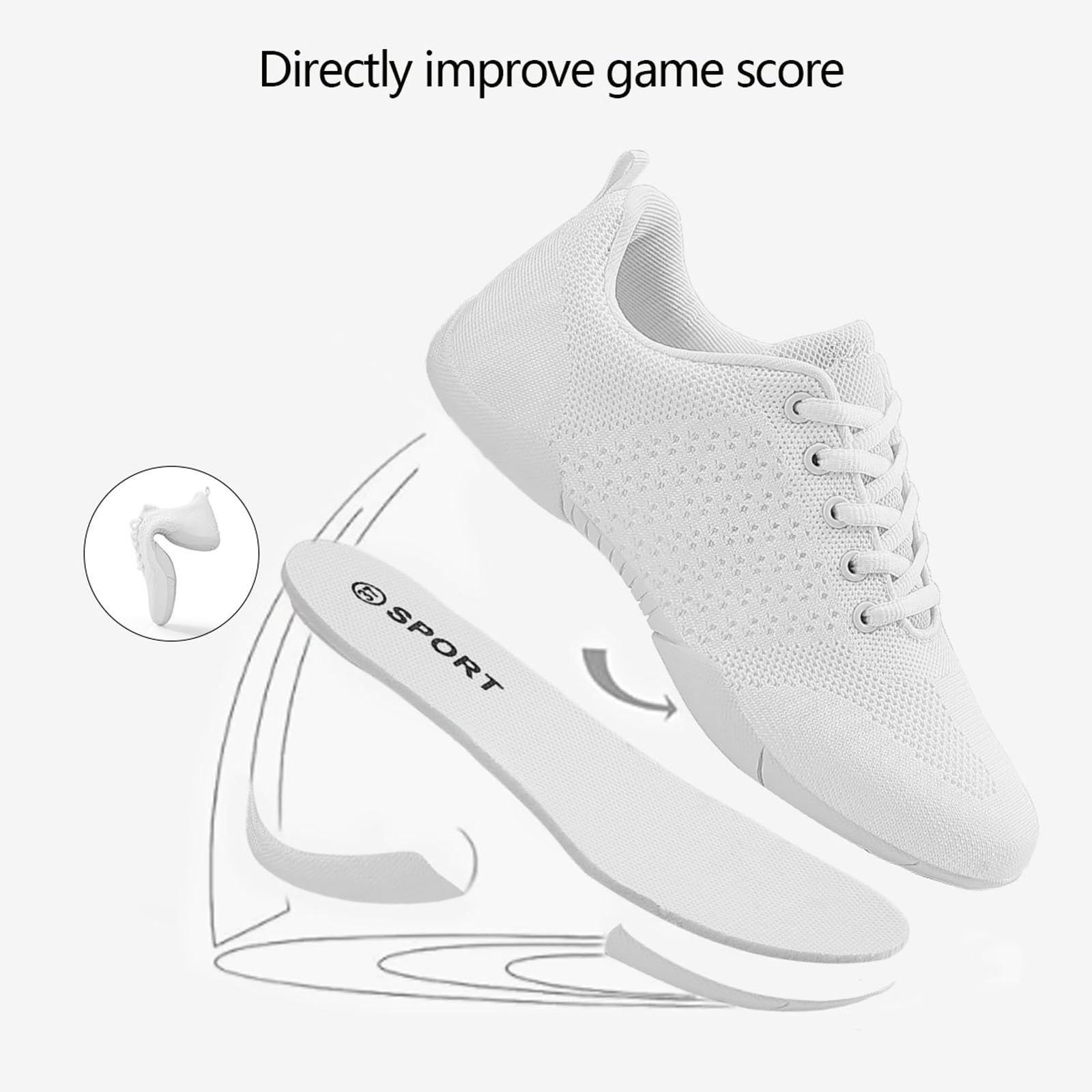 Best Cheerleading Shoes for Girls & Women - Lightweight Dance Sneakers for Cheer, Tumbling, Aerobics & Fitness Training - Perfect for Competitions, Practice & Gym Workouts
