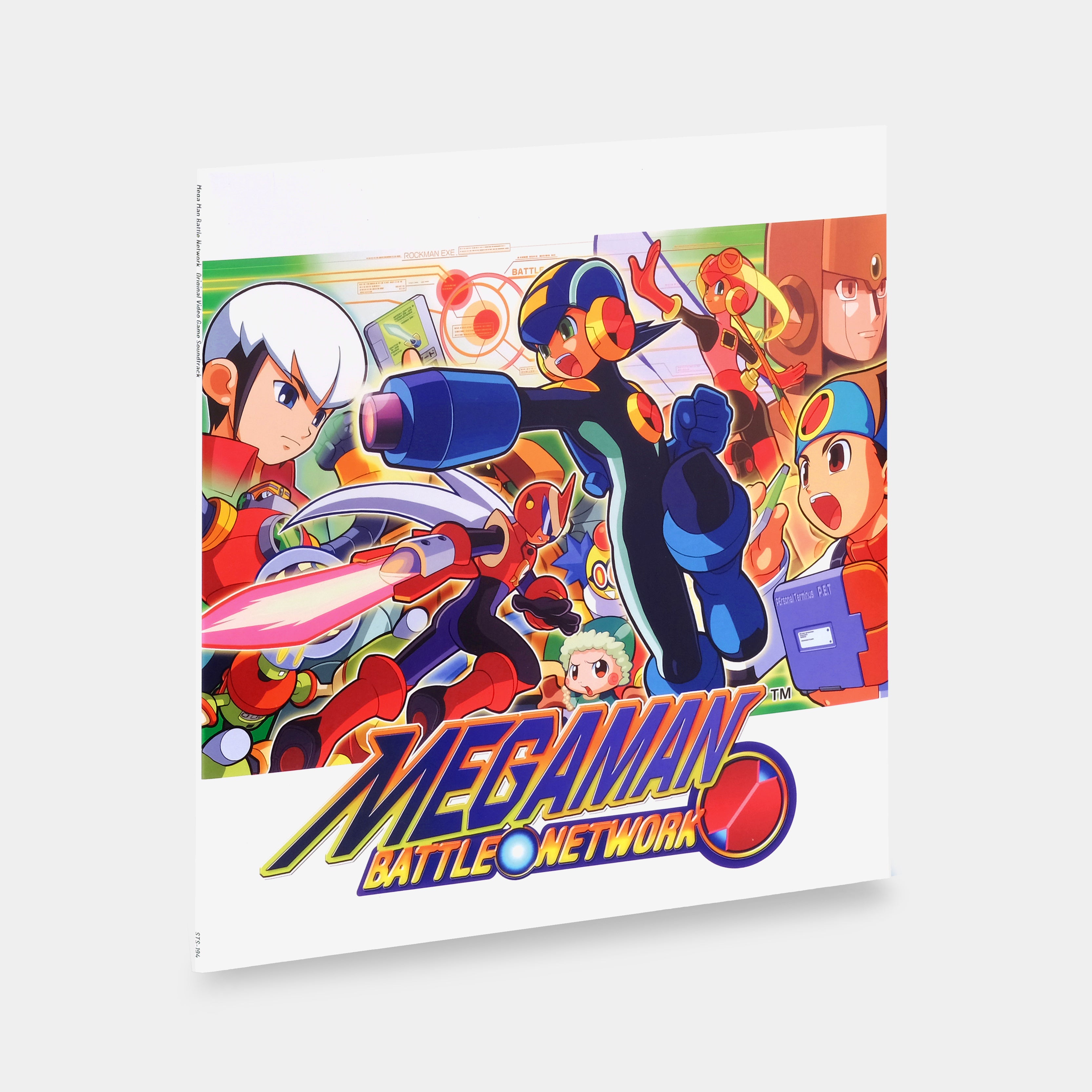 Mega Man Battle Network Original Video Game Soundtrack LP - Limited Edition Blue & White Splatter Vinyl Record | Retro Gaming Collectible for Fans & Music Lovers | Perfect for Gaming Rooms & Vinyl Collections