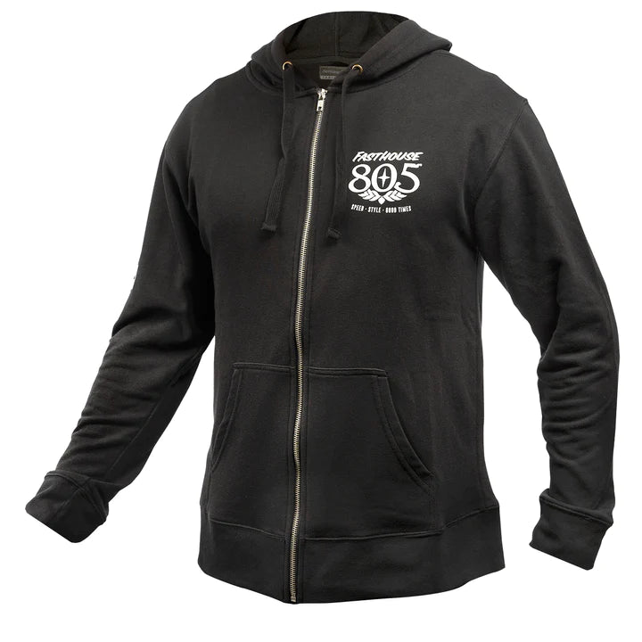 805 Hooded Zip Up Sweatshirt for Men & Women - Black | Cozy Fleece Pullover for Casual Wear, Gym, and Outdoor Activities