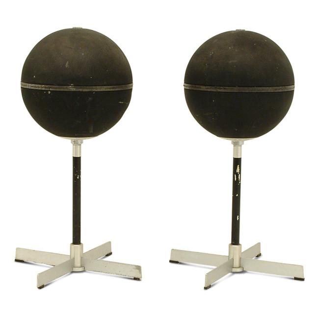Premium Black Ball Speakers with Stand - Set of 2 | Wireless Bluetooth Audio for Home, Office & Outdoor Parties
