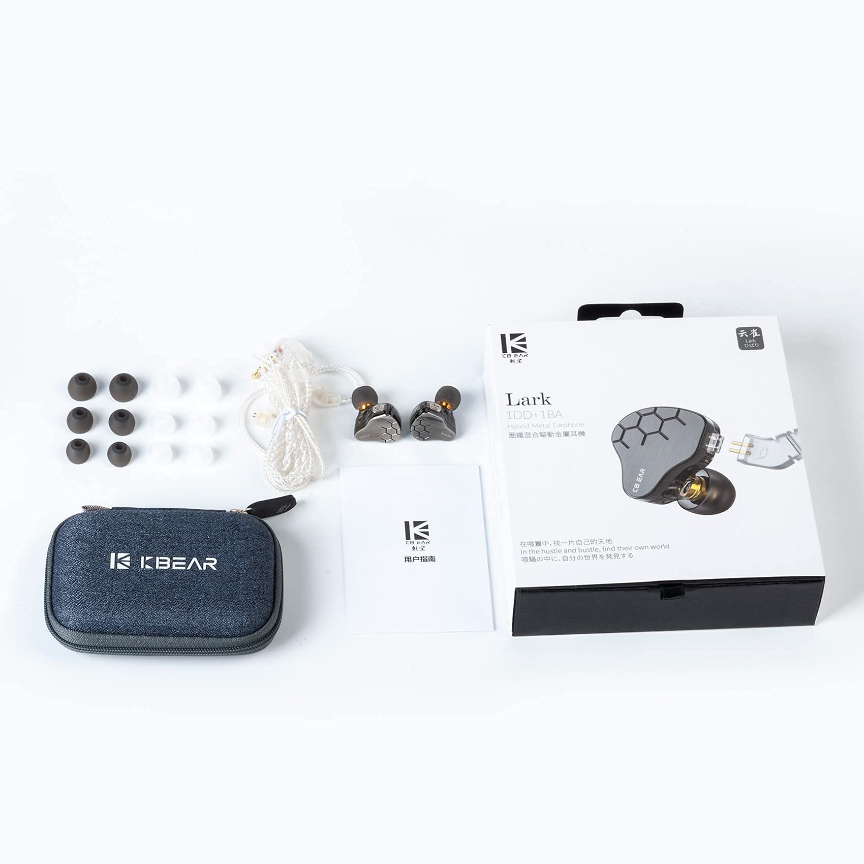 KBEAR Lark 1BA+1DD HiFi IEM Headphones for Musicians & Church Performances