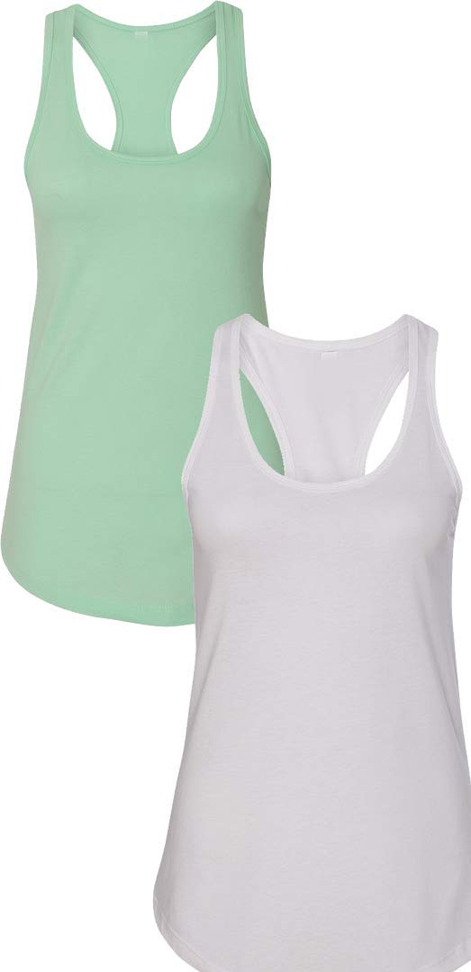 Next Level Apparel Women's Slim Fit Racerback Tank Top - Soft Breathable Cotton Blend for Yoga, Gym & Casual Wear