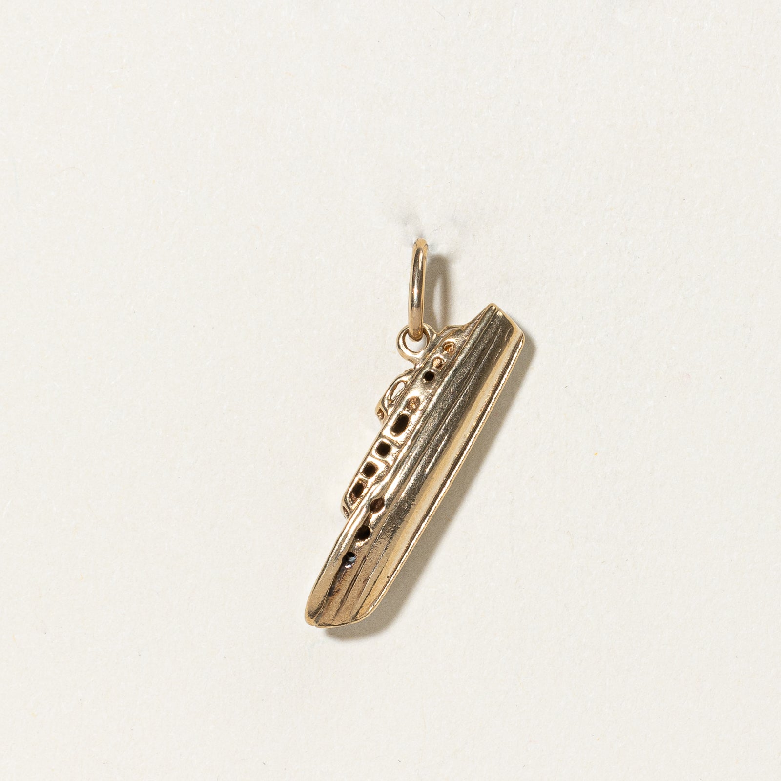 10K Yellow Gold Ship Charm Pendant - Nautical Jewelry for Women & Men - Perfect for Gifts, Travel Lovers & Sailors