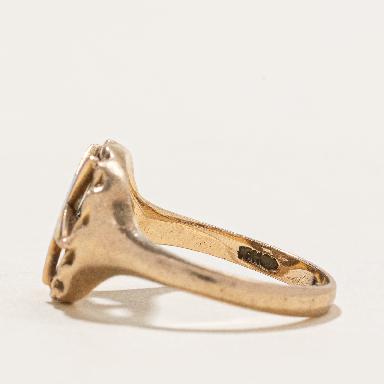 10K Yellow Gold Order of the Eastern Star Ring - Size 4 | Masonic Jewelry for Women, Perfect for Fraternal Events & Special Occasions
