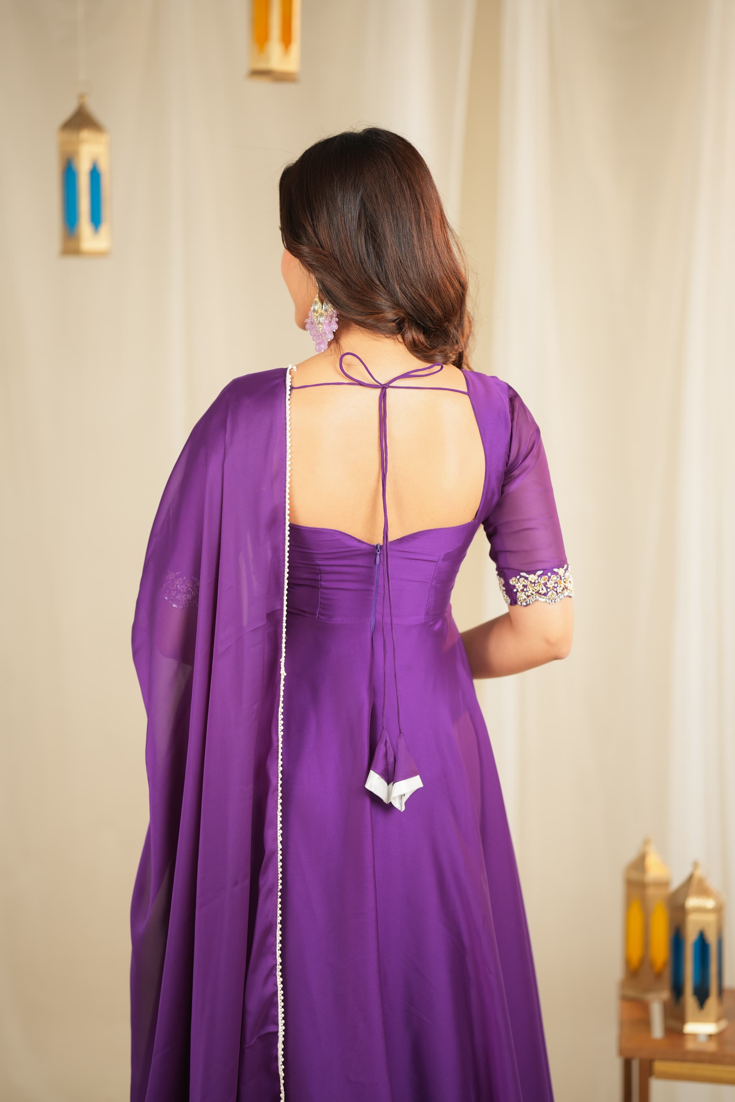 Yasodha Premium Designer Anarkali Suit for Women - Elegant Indian Party Wear & Wedding Guest Outfit - Perfect for Festivals, Diwali, and Special Occasions
