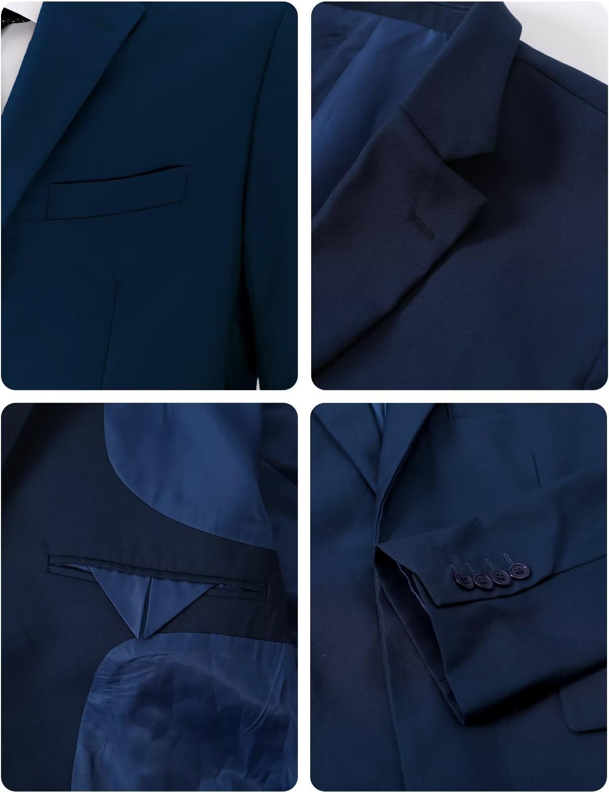 Men's 3-Piece Classic Fit Suit Set | One-Button Solid Color Jacket, Vest & Pants with Tie | Formal Business Attire for Weddings, Interviews & Office Wear