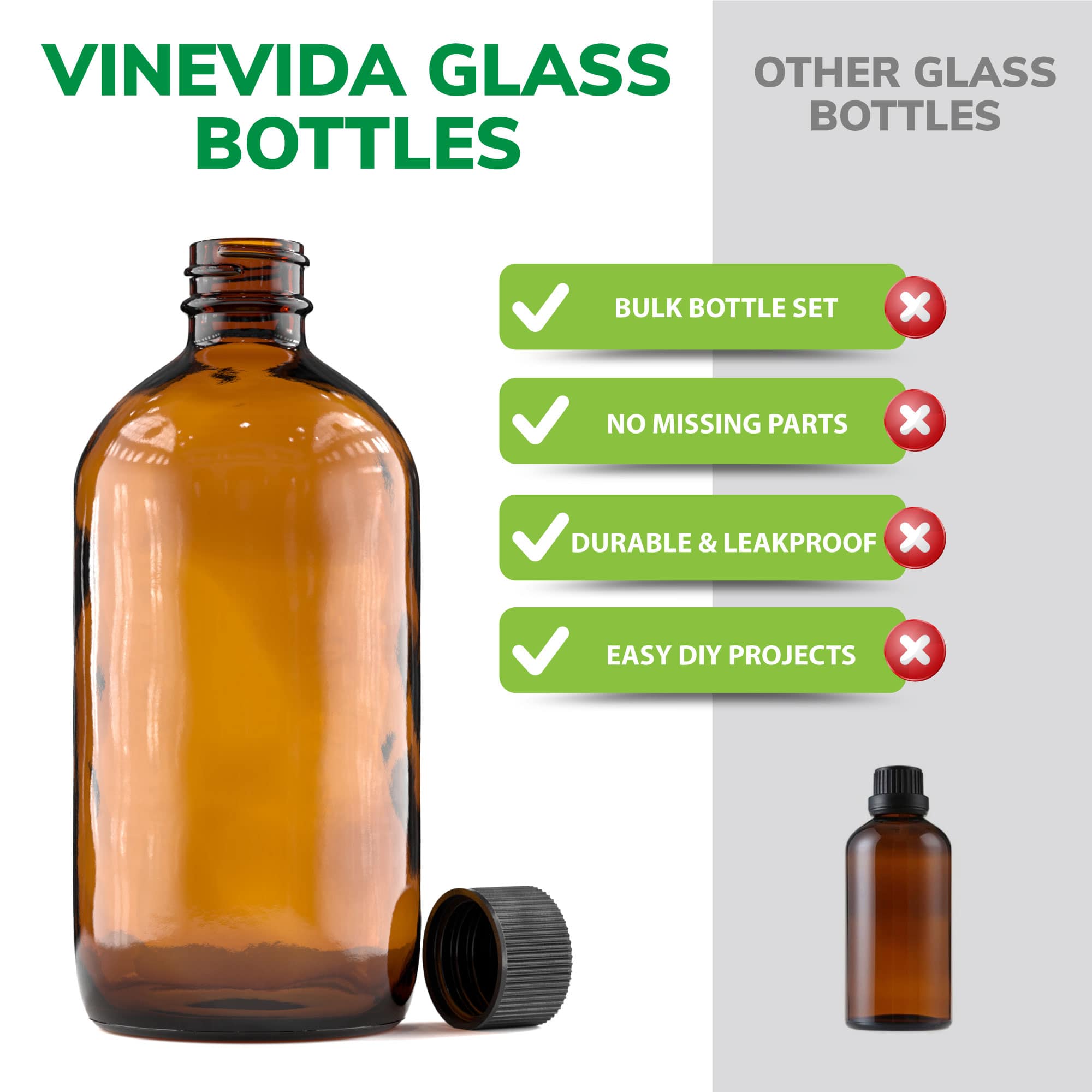 240mL Empty Plastic Bottles for DIY Crafts, Travel Toiletries, and Essential Oils - BPA Free Leakproof Containers (No Caps Included) - Perfect for Home Organization, Beauty Products, and Liquid Storage