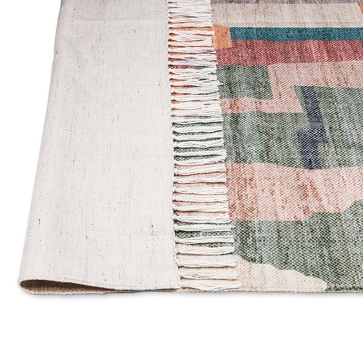 Abstract Tribal Fern Design PET Rug - Non-Slip Eco-Friendly Indoor/Outdoor Floor Mat for Living Room, Bedroom, Patio Decor