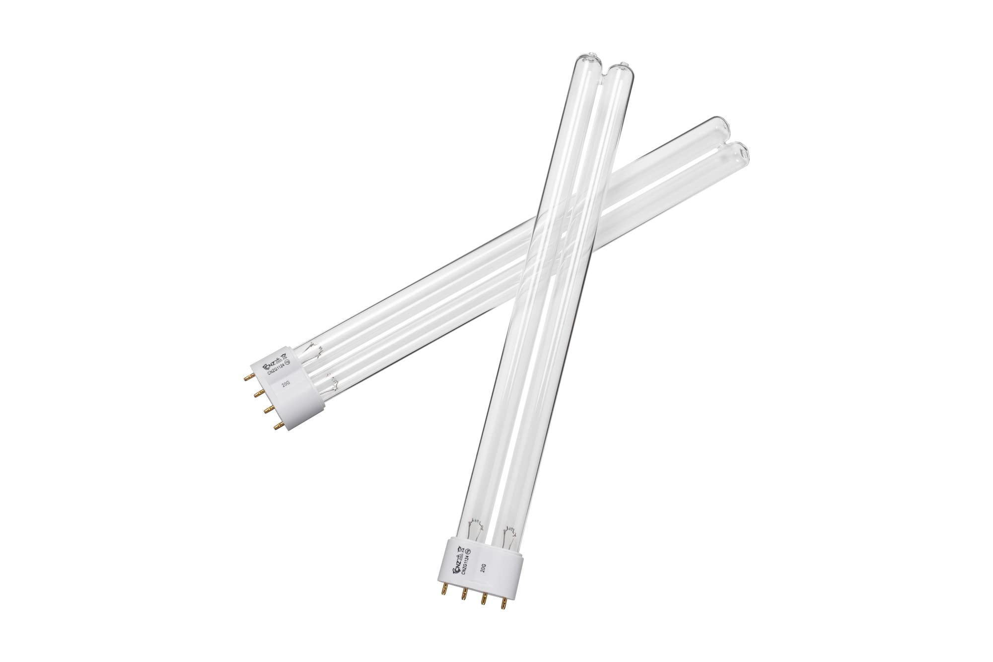 CNZ 24W 2G11 Base UV-C Germicidal Ultraviolet Light Bulb (2-Pack) - Disinfect Surfaces, Air & Water in Homes, Hospitals & Labs