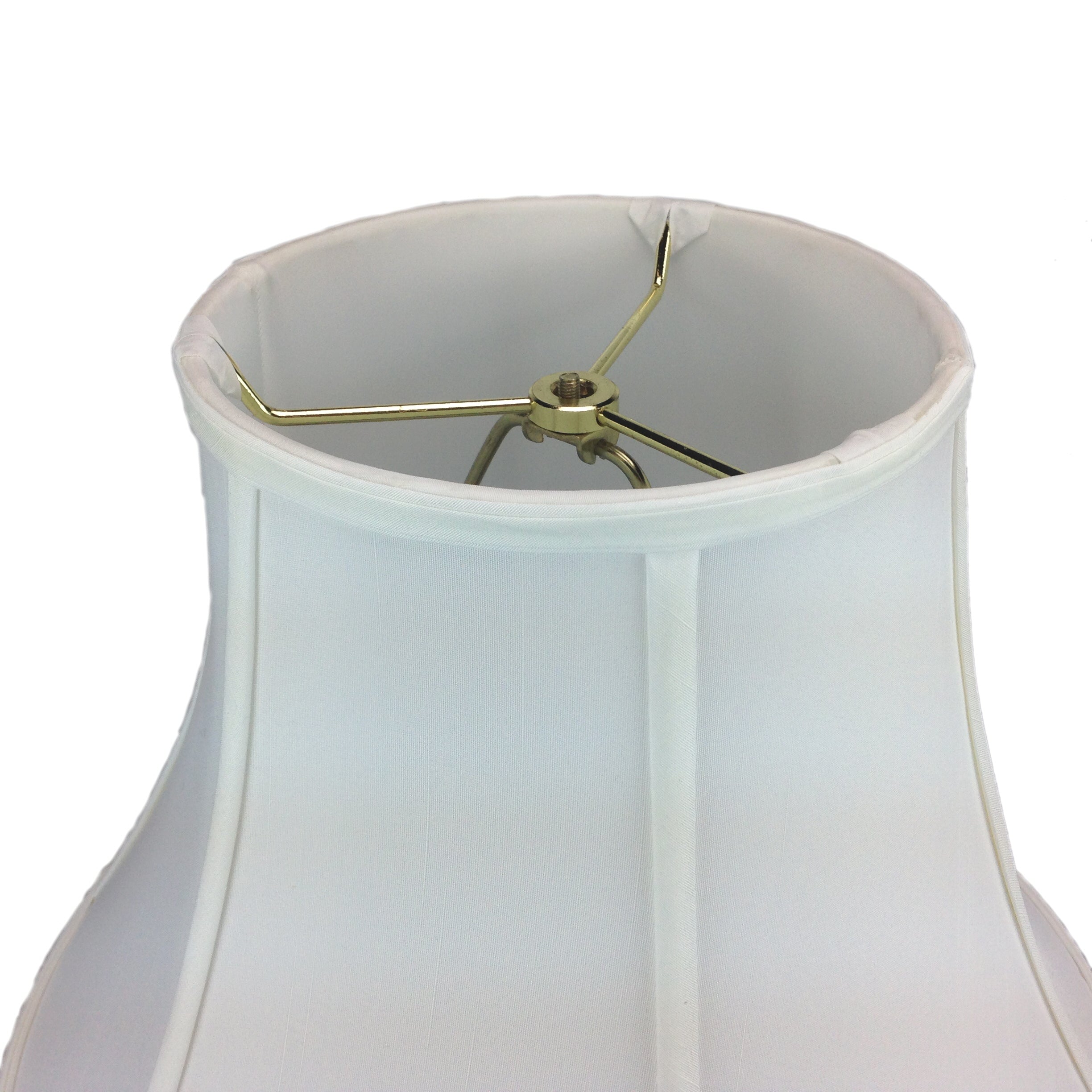 16W x 12H White Bell Shantung Lamp Shade - Elegant Lighting for Bedroom, Living Room & Dining Room Decor