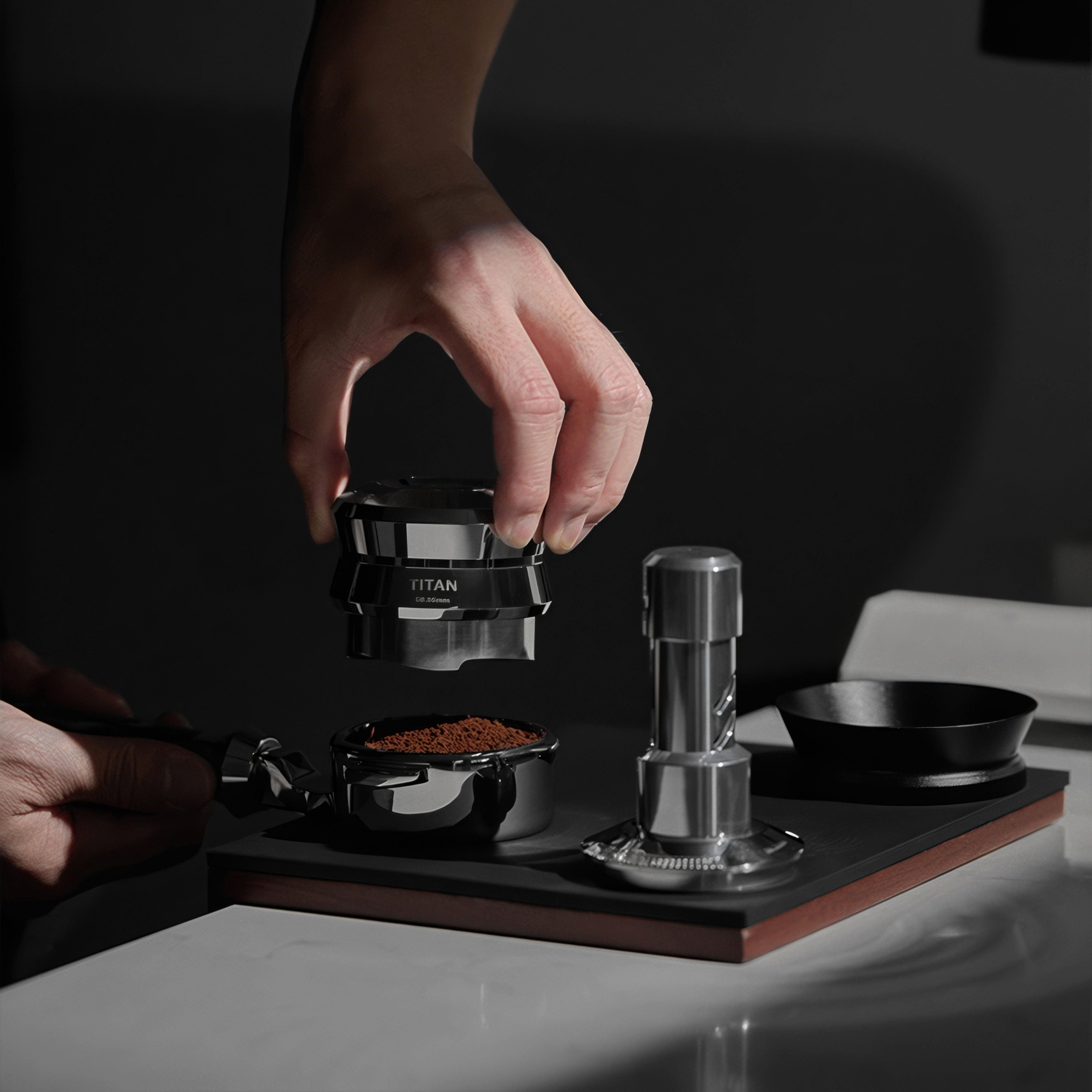 Premium Titan Tamper and Coffee Distributor - Barista Tool for Espresso Machine, Perfect for Home Brewing and Professional Coffee Shops | Even Coffee Grounds for Rich Flavor