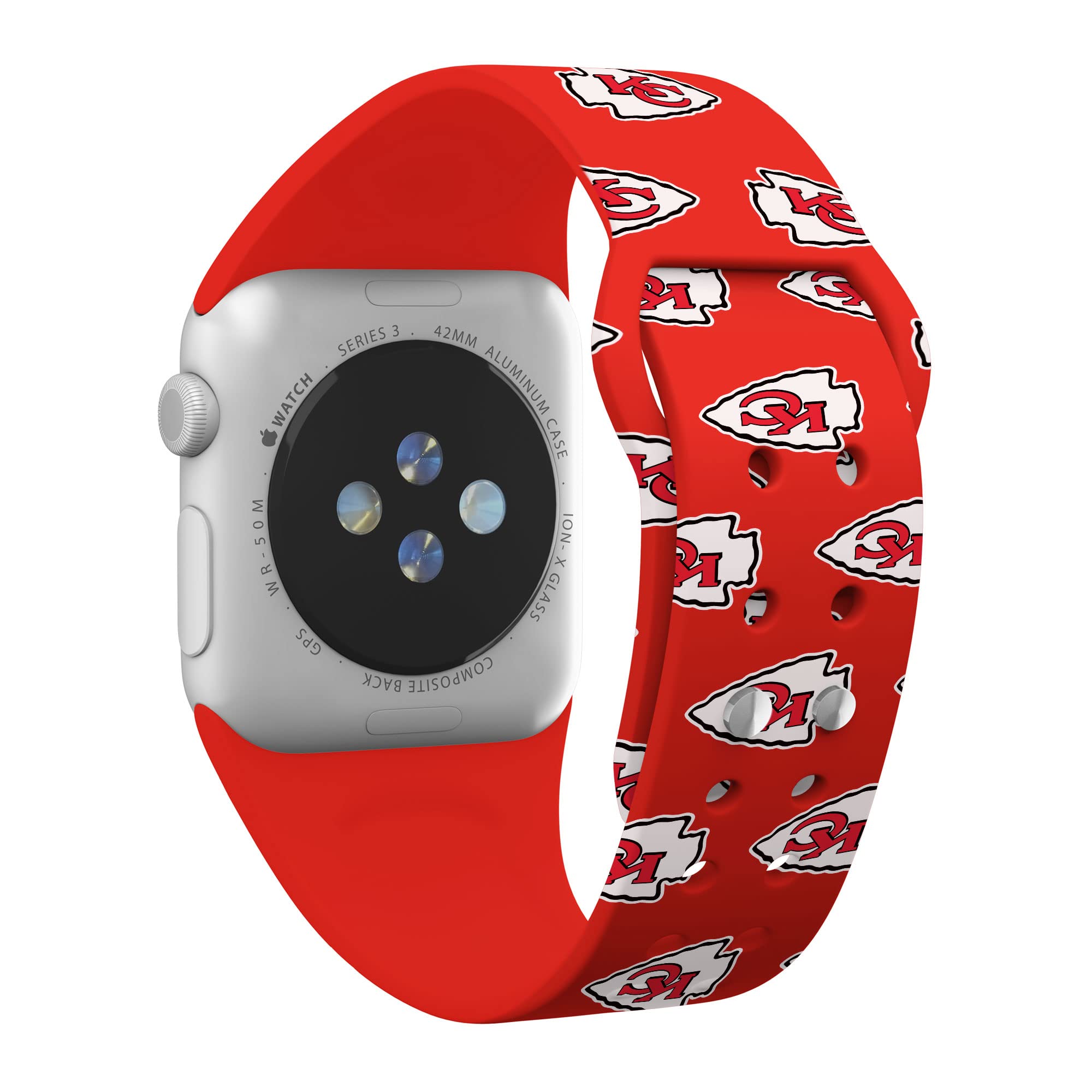 Kansas City Chiefs HD Apple Watch Band - Compatible with All Apple Watch Models - Perfect for Game Day, Sports Fans & Team Spirit