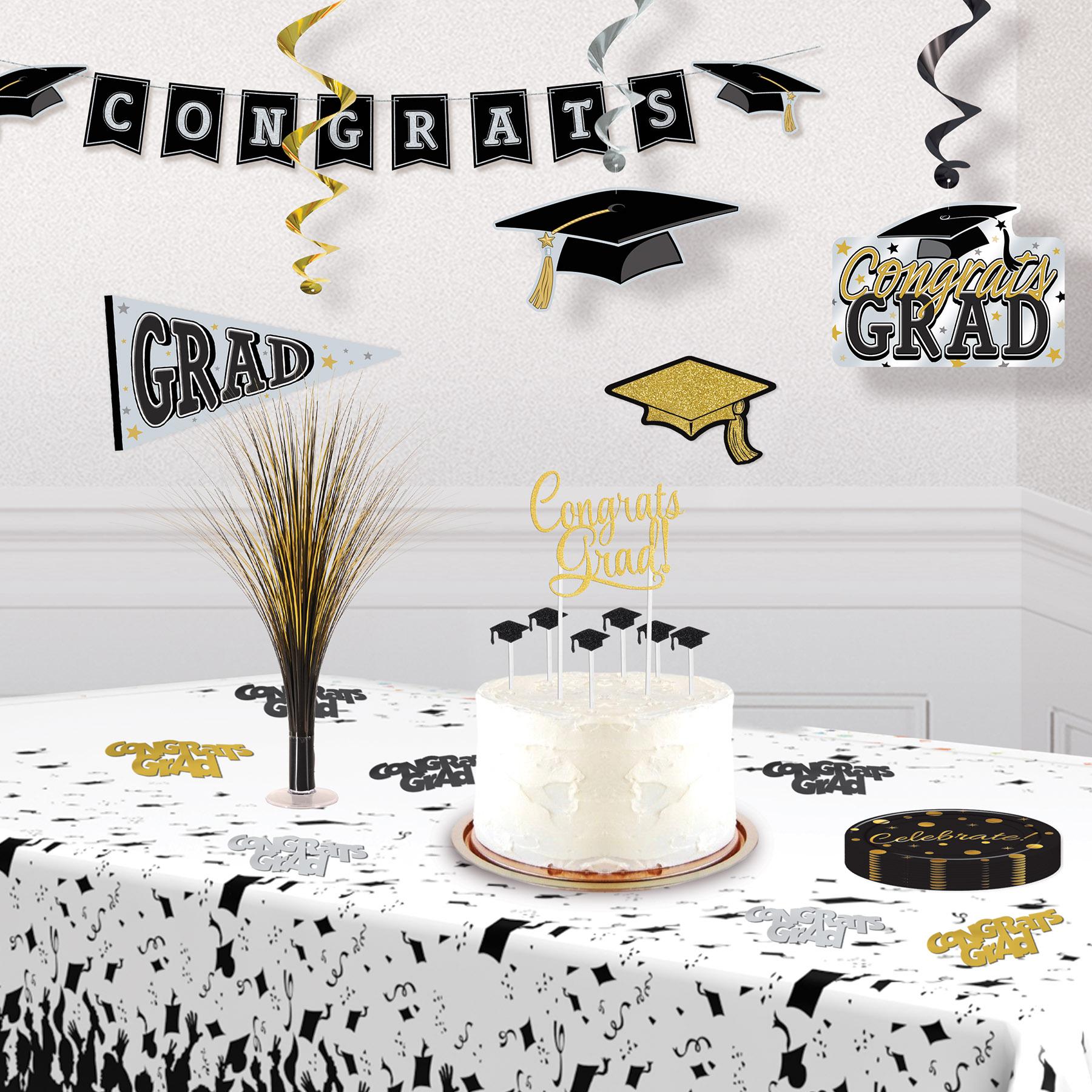 12 Pack Beistle Jumbo Congrats Grad Graduation Party Confetti - Bulk Graduation Decorations for Party Supplies, Cap & Gown Celebrations, Commencement Ceremony Decor