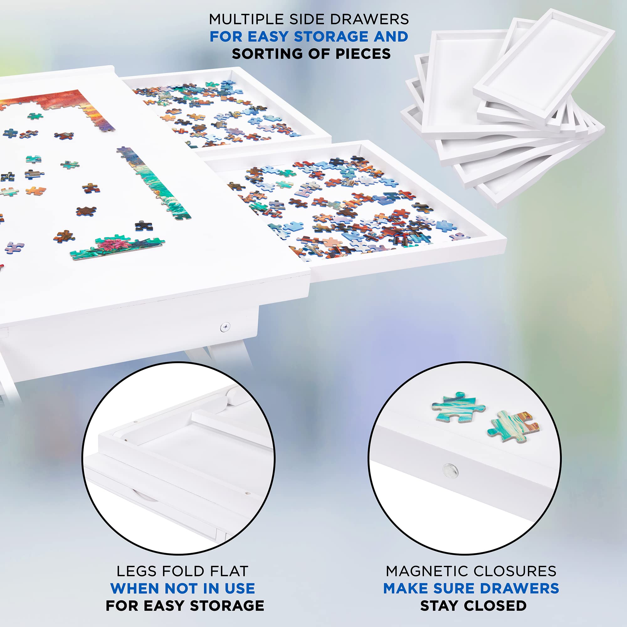 Jumbl 1500-Piece Puzzle Board with Cover - 27