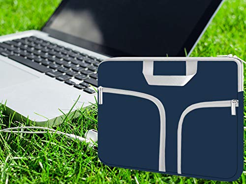 HESTECH 11.6-12.3 Inch Chromebook Case - Neoprene Laptop Sleeve Protective Cover for Acer R11, HP Stream, Samsung, Surface X, MacBook Air/Pro M2 M1 - Lightweight & Shockproof - Perfect for School, Office & Travel - Pacific Blue