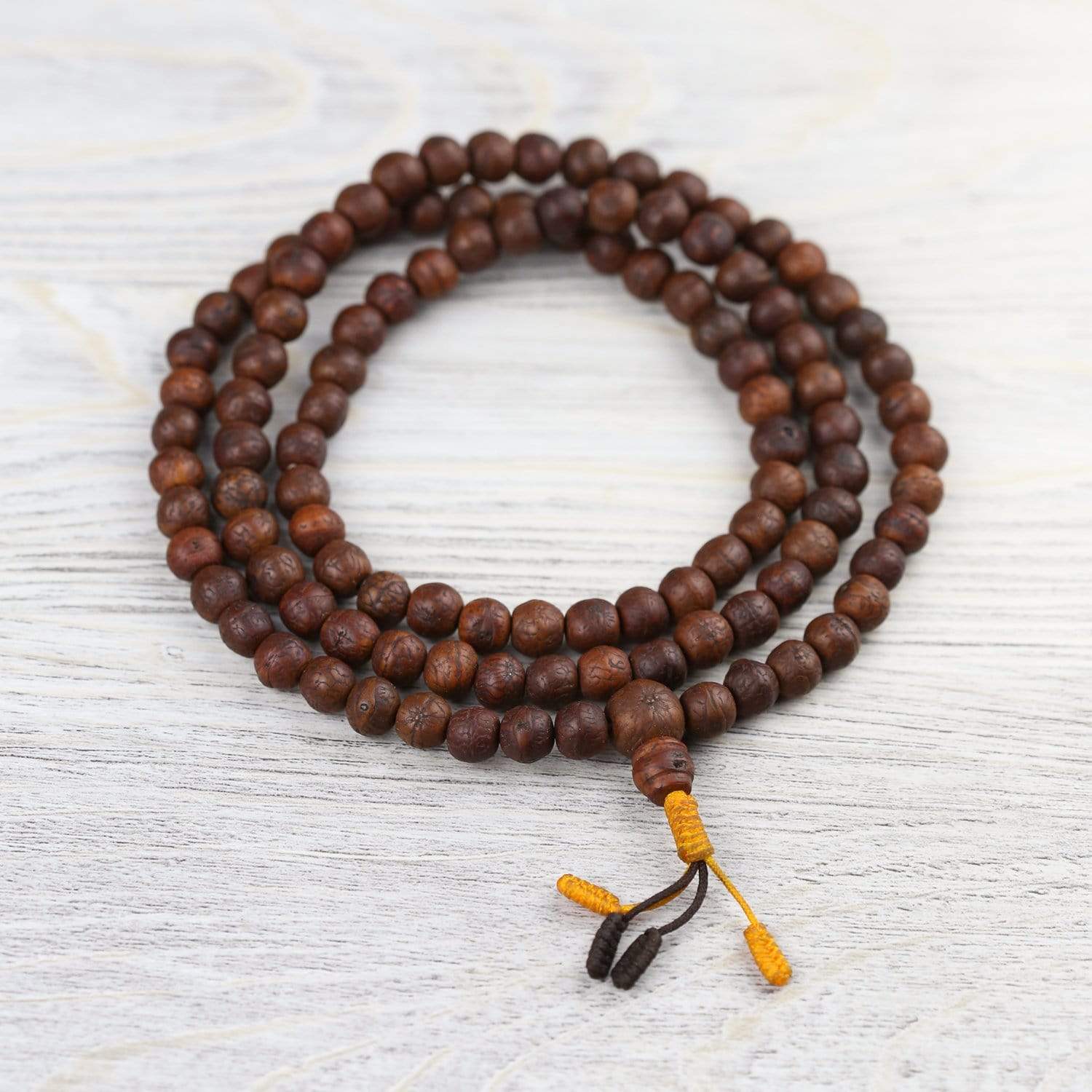Authentic Antique Bodhi Seed Mala Prayer Beads - Handcrafted Buddhist Meditation Necklace for Yoga, Mindfulness & Spiritual Healing