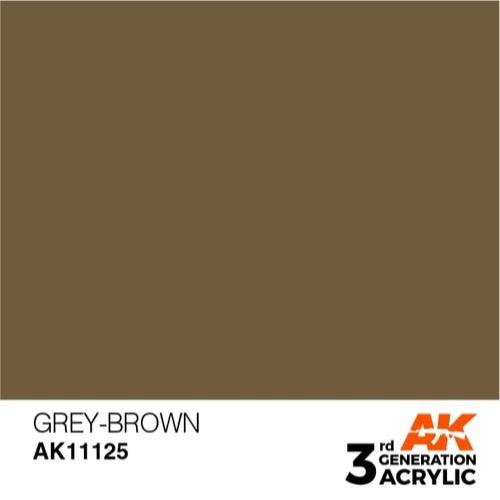 AK Interactive AK11125 Grey Brown Acrylic Paint 17ml (3rd Gen) - Premium Model Paint for Miniatures, Military Models & Dioramas - Perfect for Scale Modeling, Warhammer & Hobby Projects