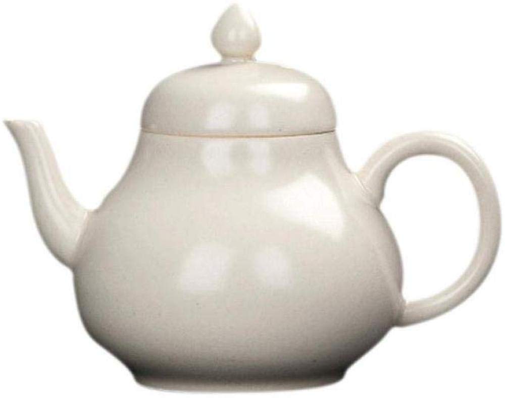 JHSHENGSHI Ceramic Teapot Set - Glazed White Clay Kung Fu Tea Pot with Grass Ash Glaze - Perfect for Home, Office & Tea Ceremonies