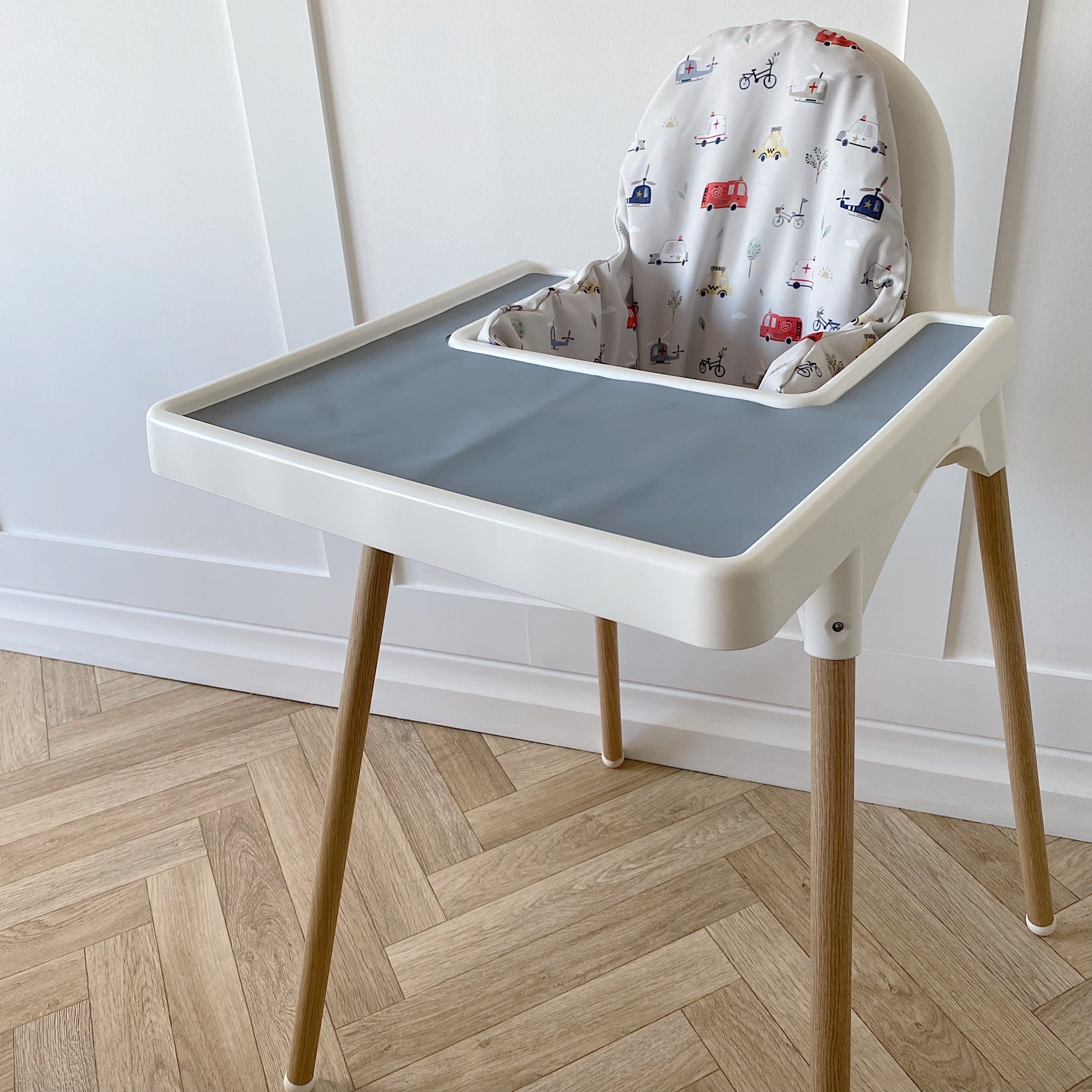 IKEA High Chair Silicone Tray Insert - Dark Gray Baby Feeding Tray for Easy Cleanup & Mess-Free Meals | Perfect for Toddlers & Infants at Home or Restaurant