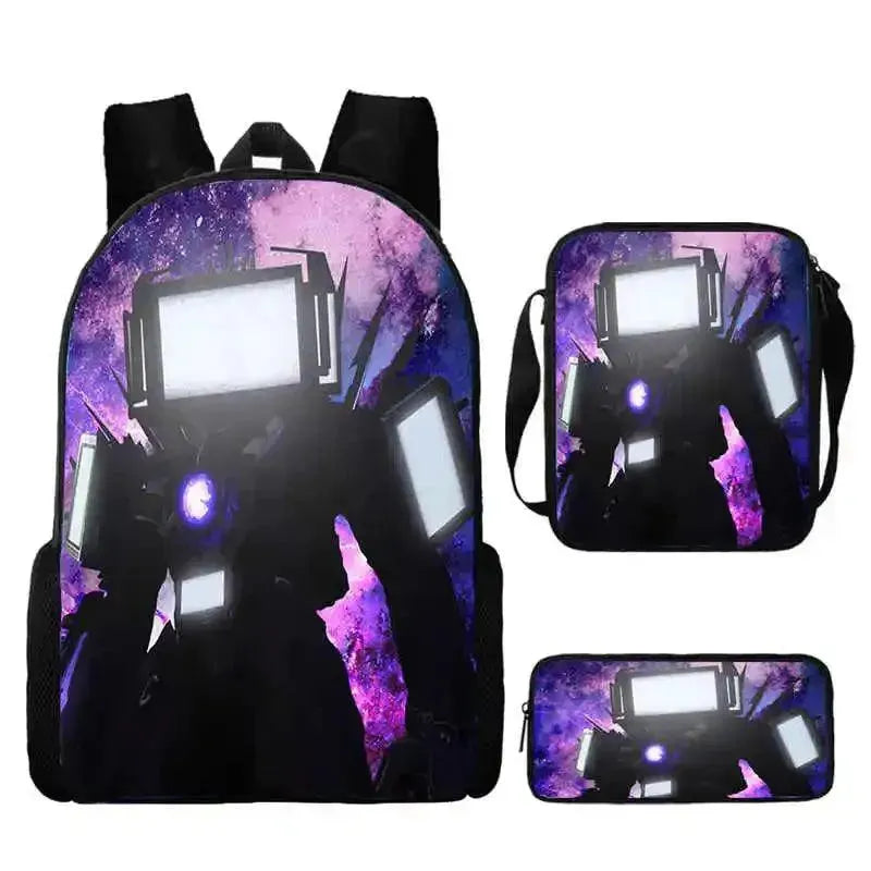 Custom Skibidi Backpack Set for School, Travel & Outdoor Adventures - Durable & Stylish Kids & Teens Backpack