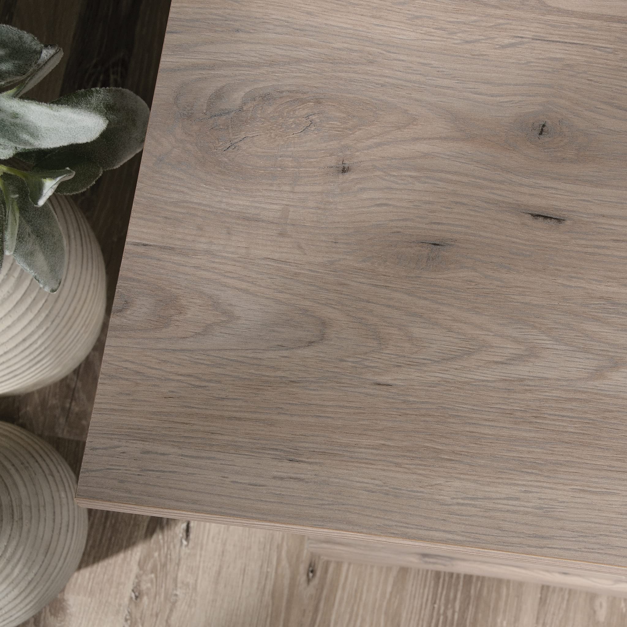 Sauder Laurel Oak Finish Office Desk for Home & Workspace - Stylish & Functional Computer Desk for Small Spaces, Study, or Remote Work