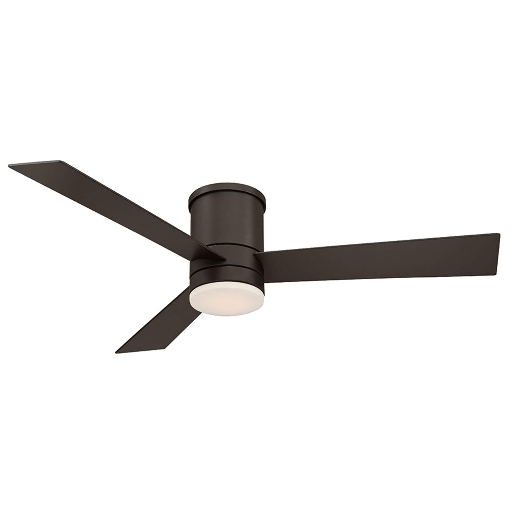 52in Bronze Axis Smart Indoor/Outdoor 3-Blade Flush Mount Ceiling Fan with 3500K LED Light Kit, Remote Control, Alexa & Google Assistant Compatible, Perfect for Living Rooms, Bedrooms, and Patios