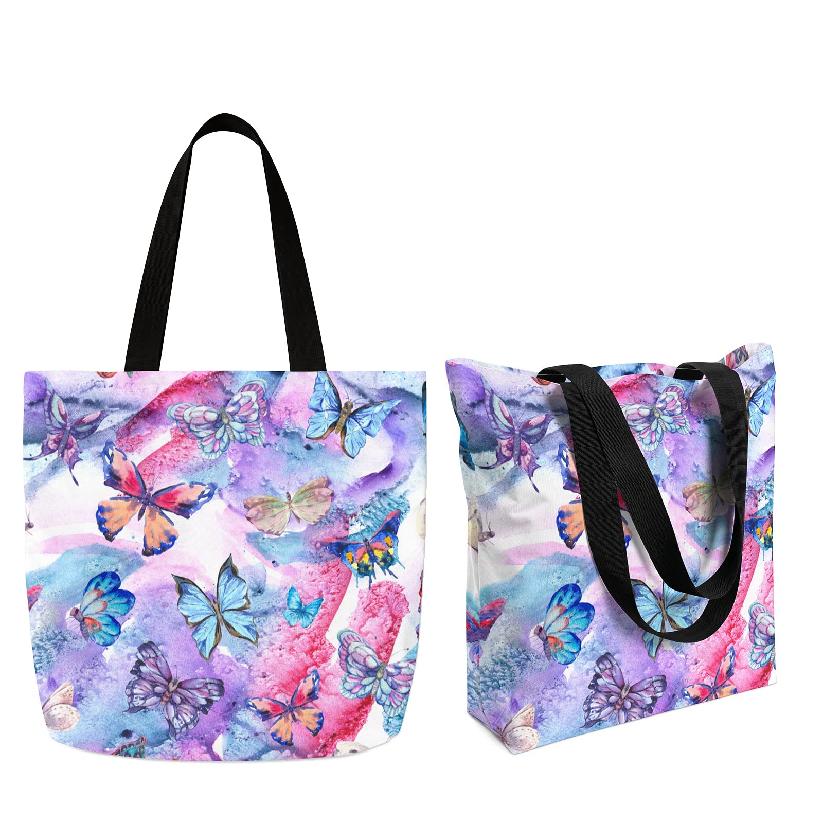 Stylish Large Reusable Canvas Tote Bag for Women - Durable Zippered Grocery Shopping Bag - Perfect for Beach, School, Work & Travel Essentials