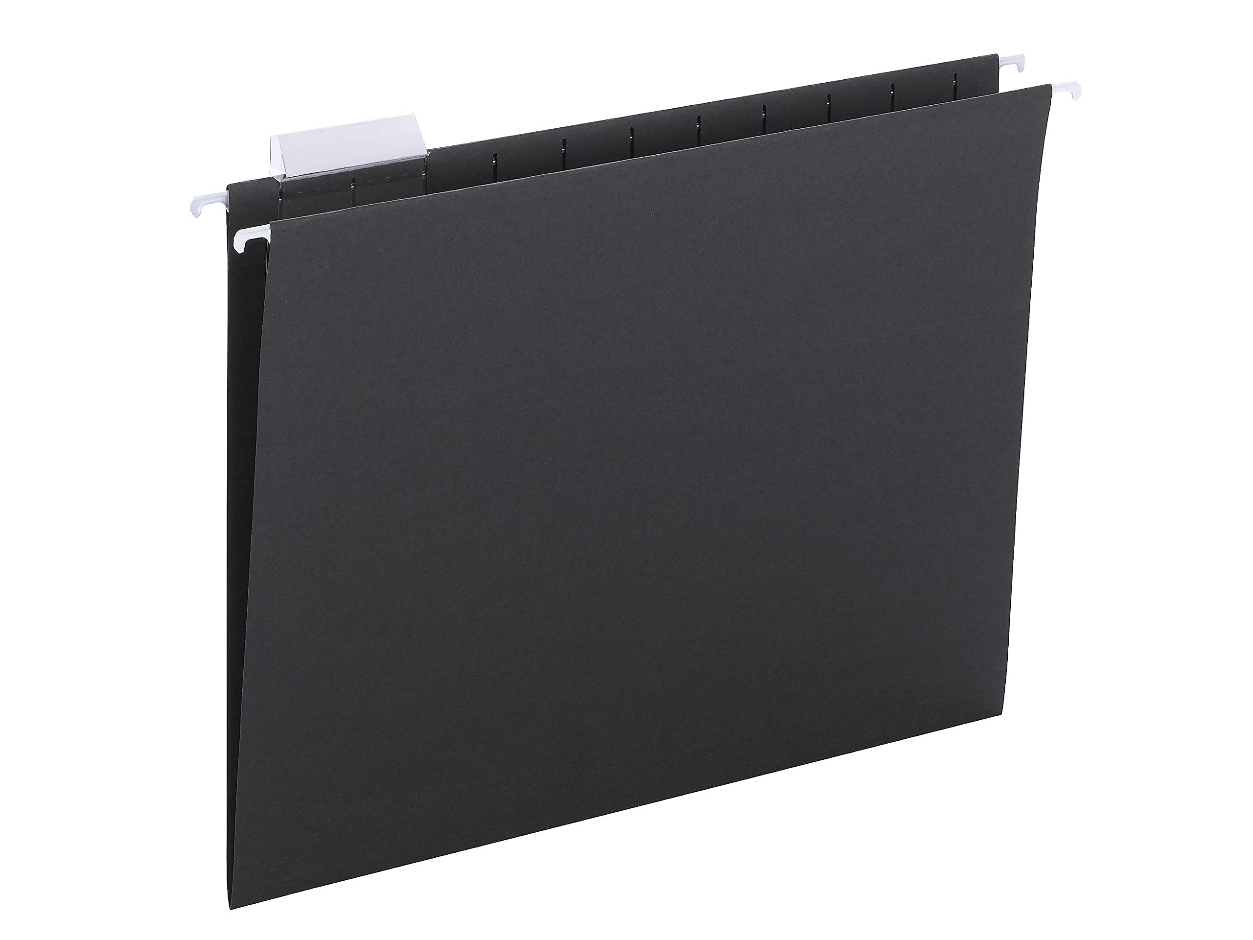 Smead 64062 Hanging File Folders - 1/5 Cut, 11 Point Stock, Letter Size, Black (25/Box) - Perfect for Office Organization & Document Filing