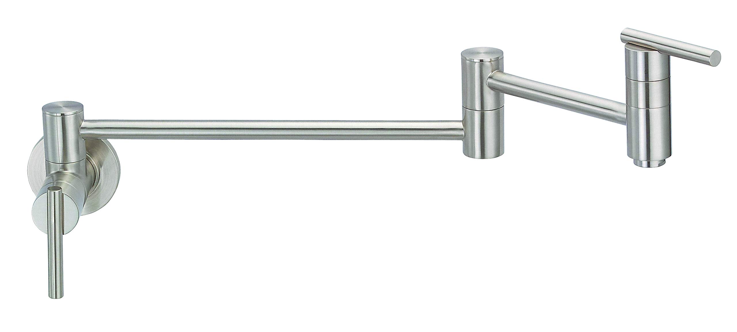 Danze D205058SS Parma Wall Mount Pot Filler Faucet - Stainless Steel - Commercial Grade Kitchen Sink Faucet for Easy Pot Filling - Perfect for Home Chefs and Professional Kitchens