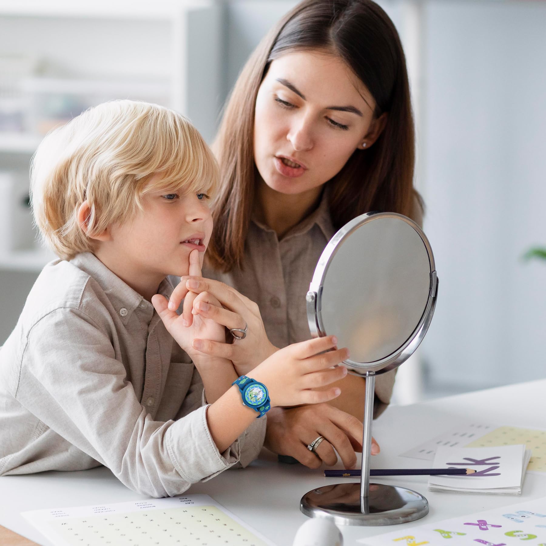 Waterproof Kids Watch with Elastic Strap for Ages 3-12 | Learning Timepiece for Toddlers & Children | Perfect for School & Outdoor Play